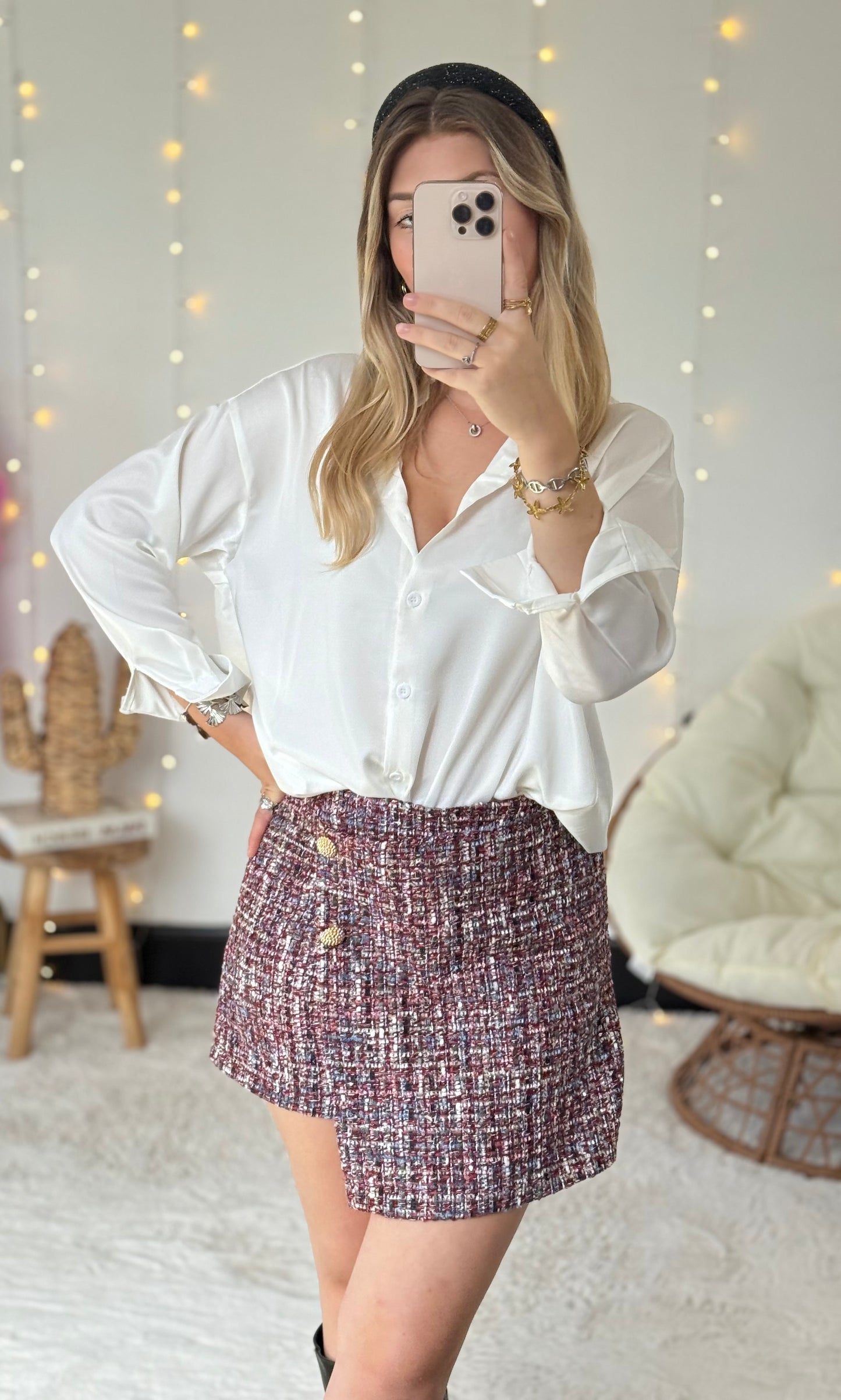 Jupe short en tweed SPENCER