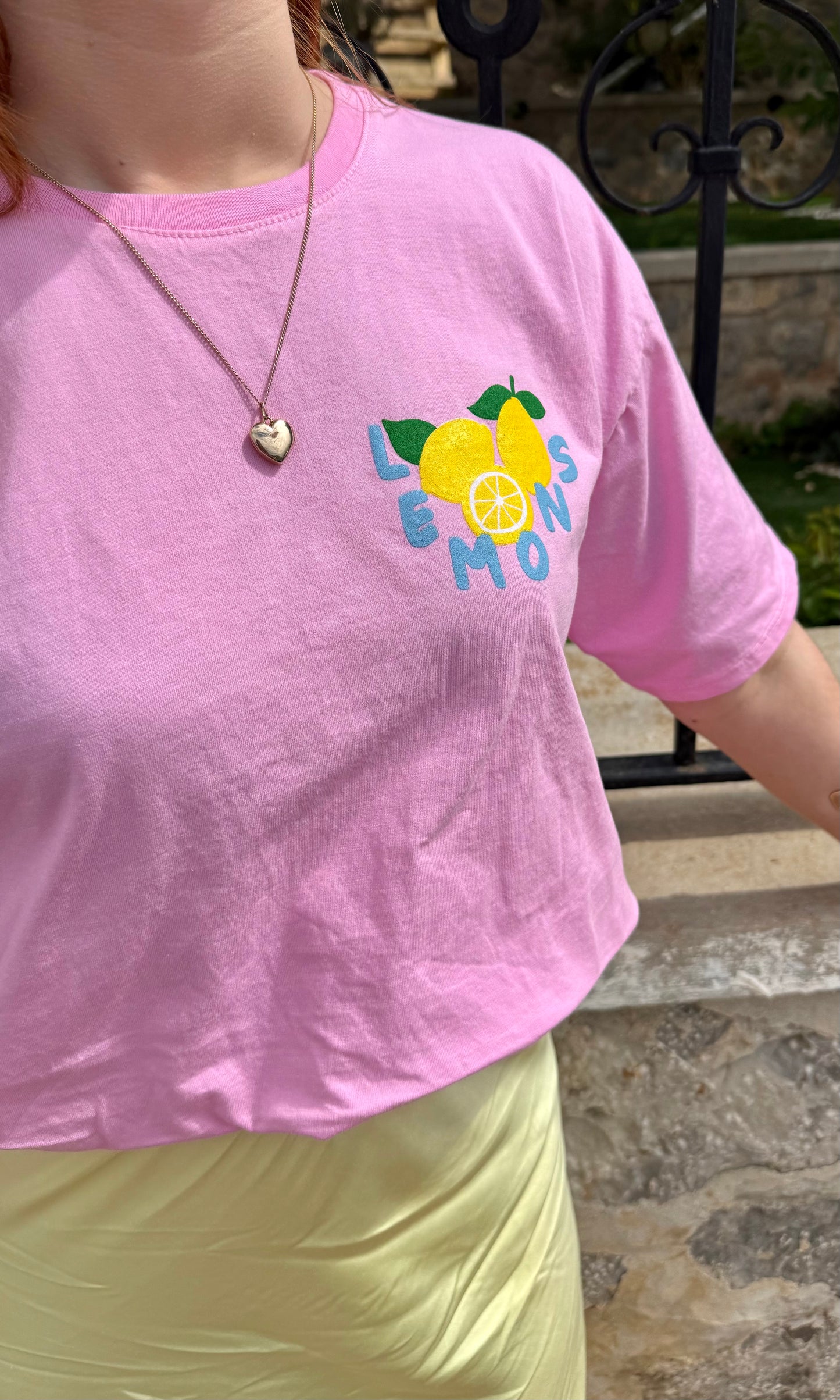 Tshirt rose LEMONS 🇮🇹