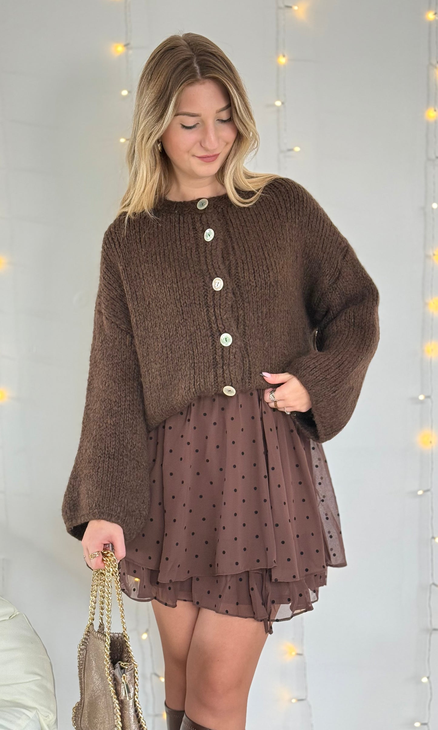 Robe chocolat à pois MÉLY