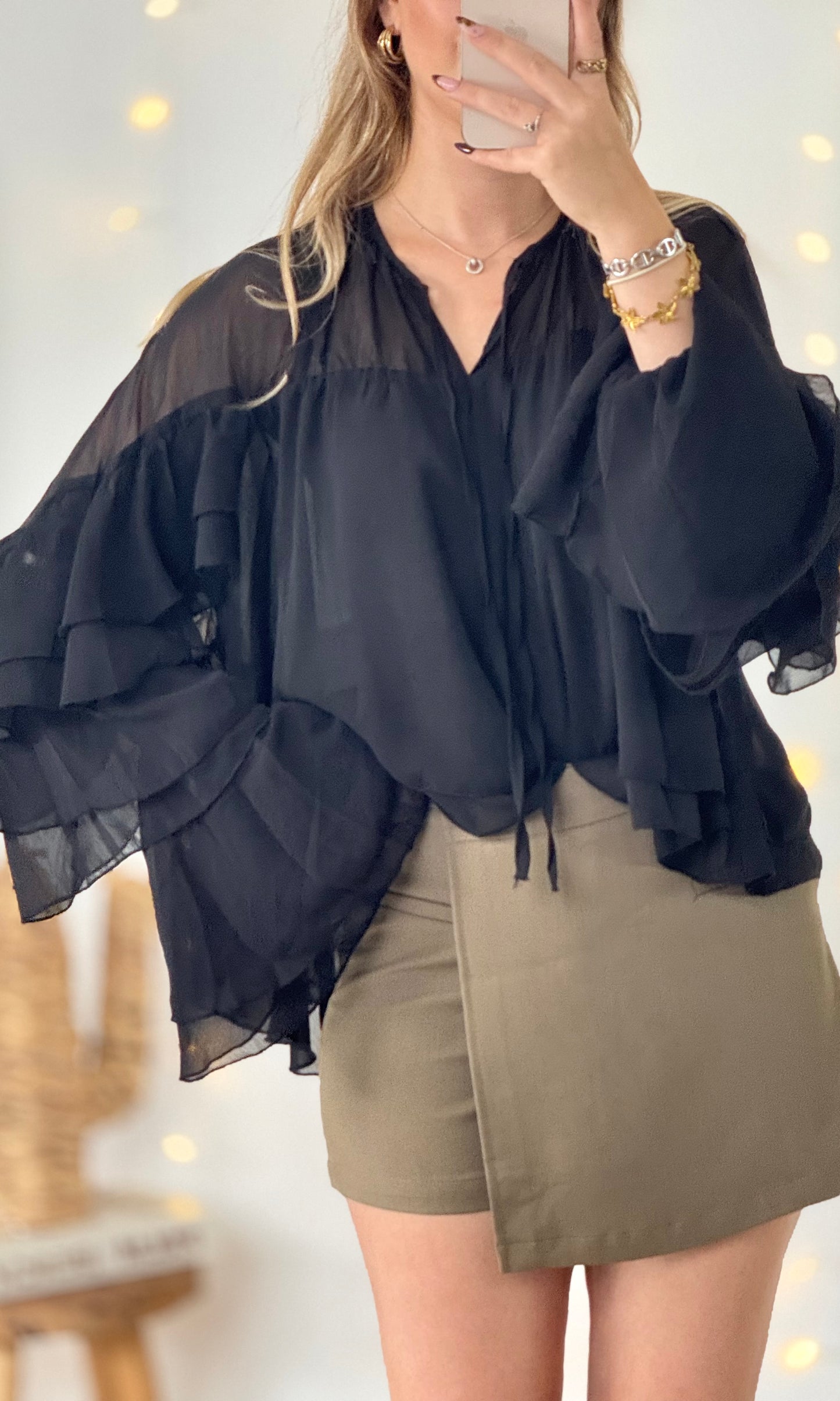 Blouse noire COREY