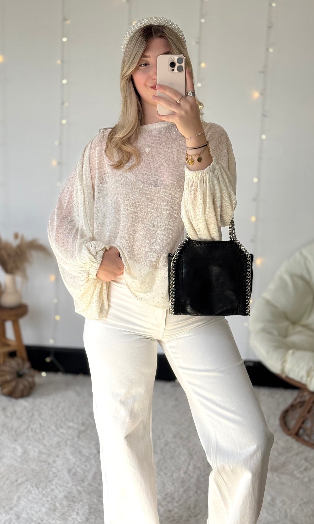 Haut à strass IVORY