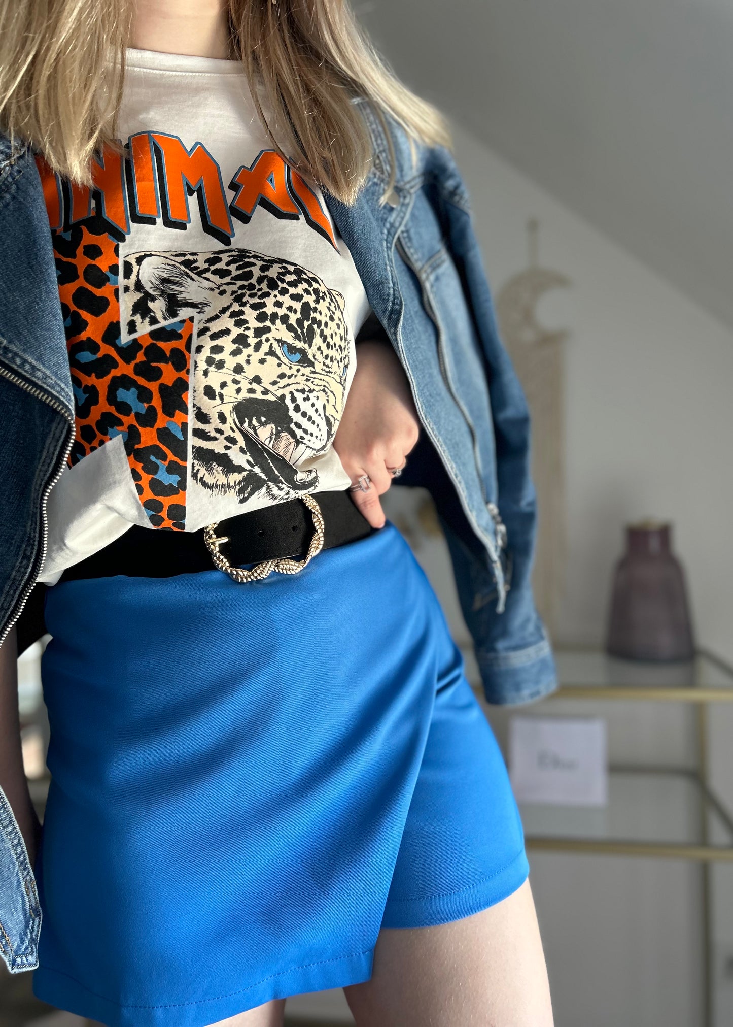 Jupe short NINA bleue