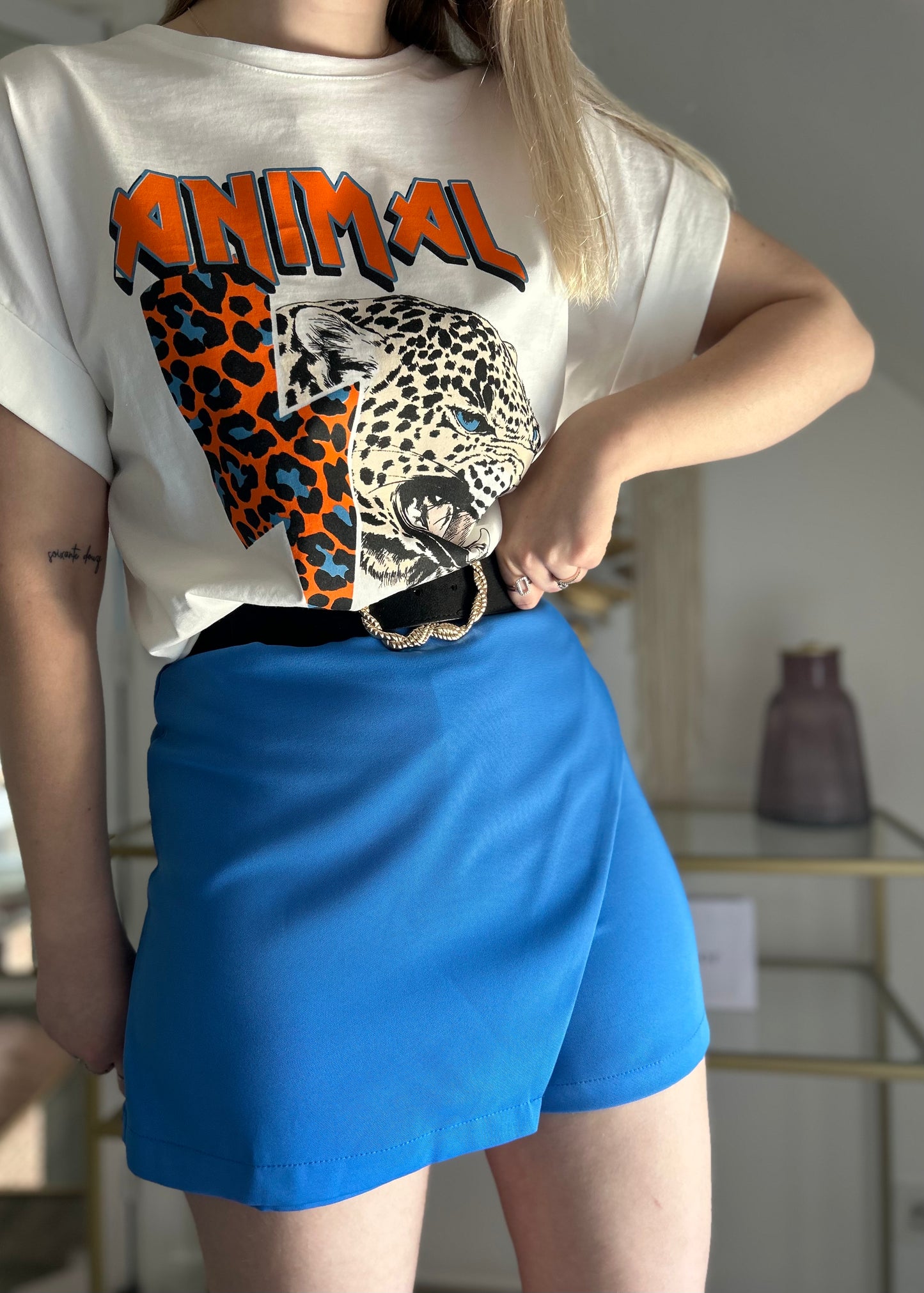 Jupe short NINA bleue