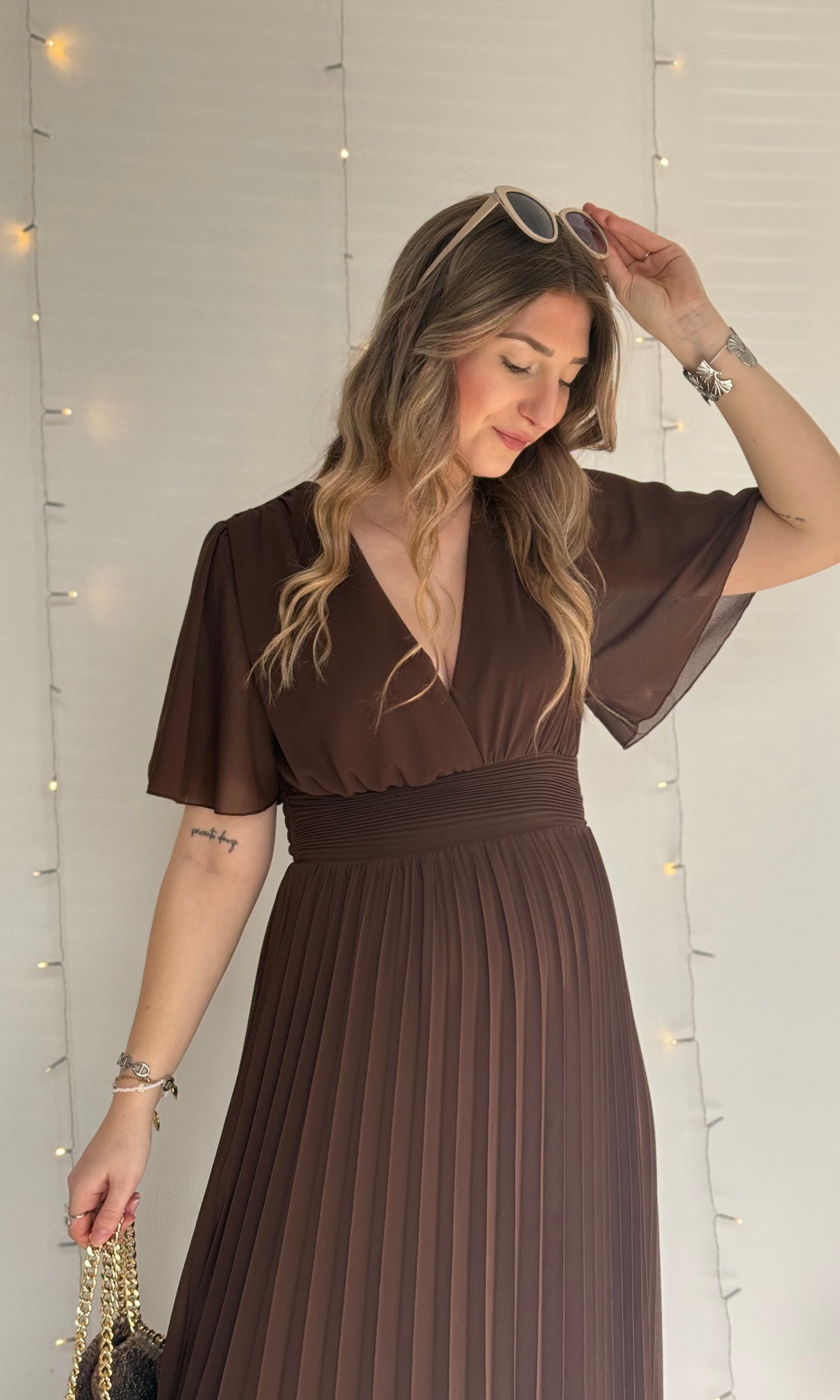 Robe longue LAIA chocolat   🇮🇹