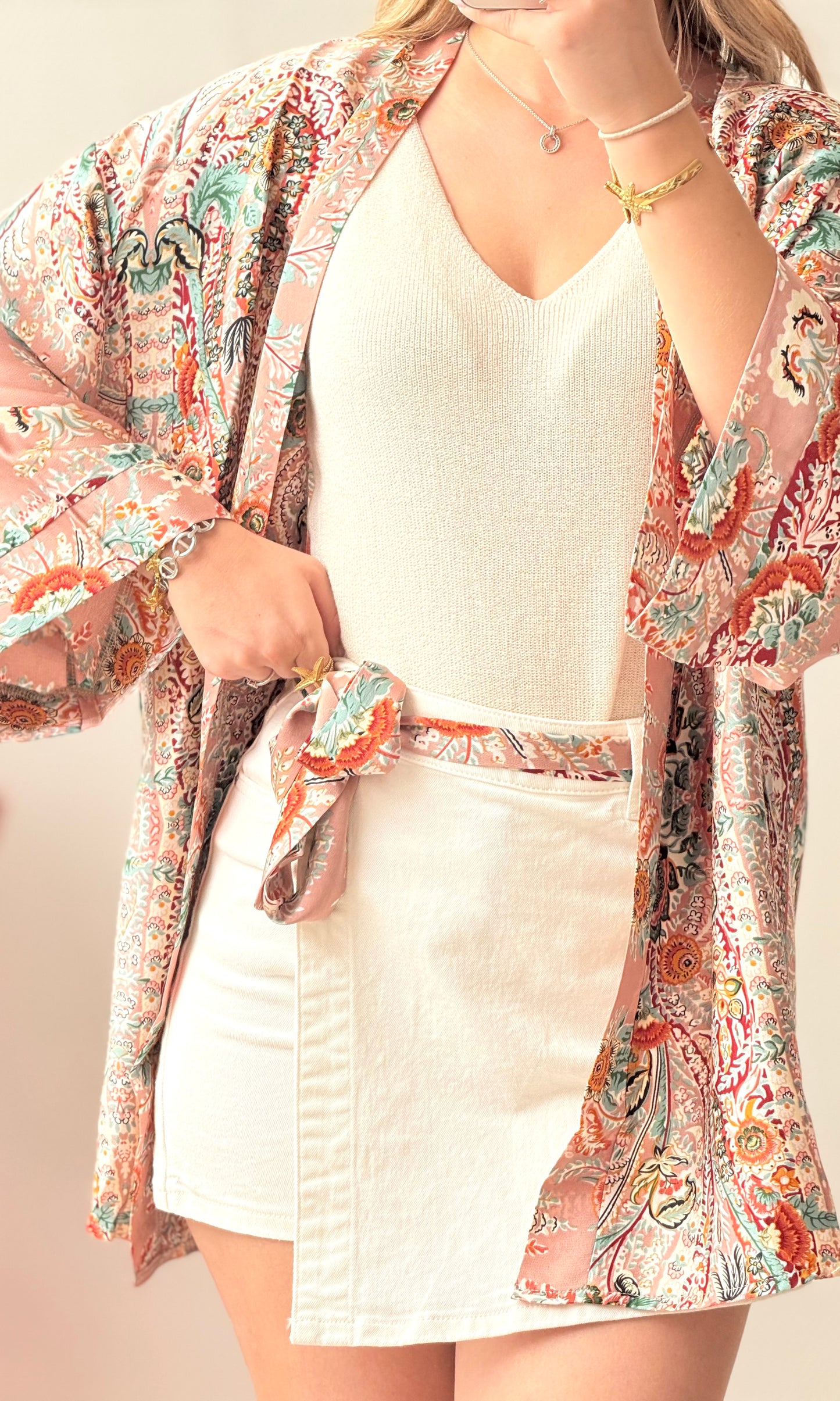 Kimono satiné INDIA