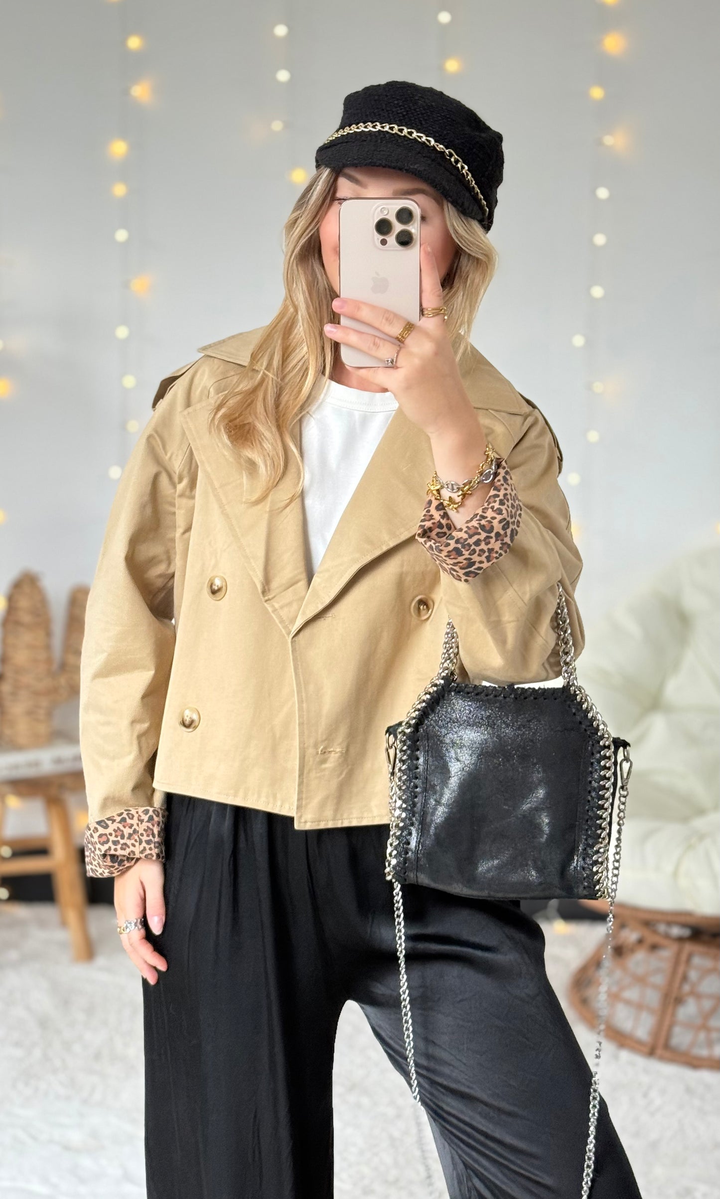 Trench beige / léopard HANNA