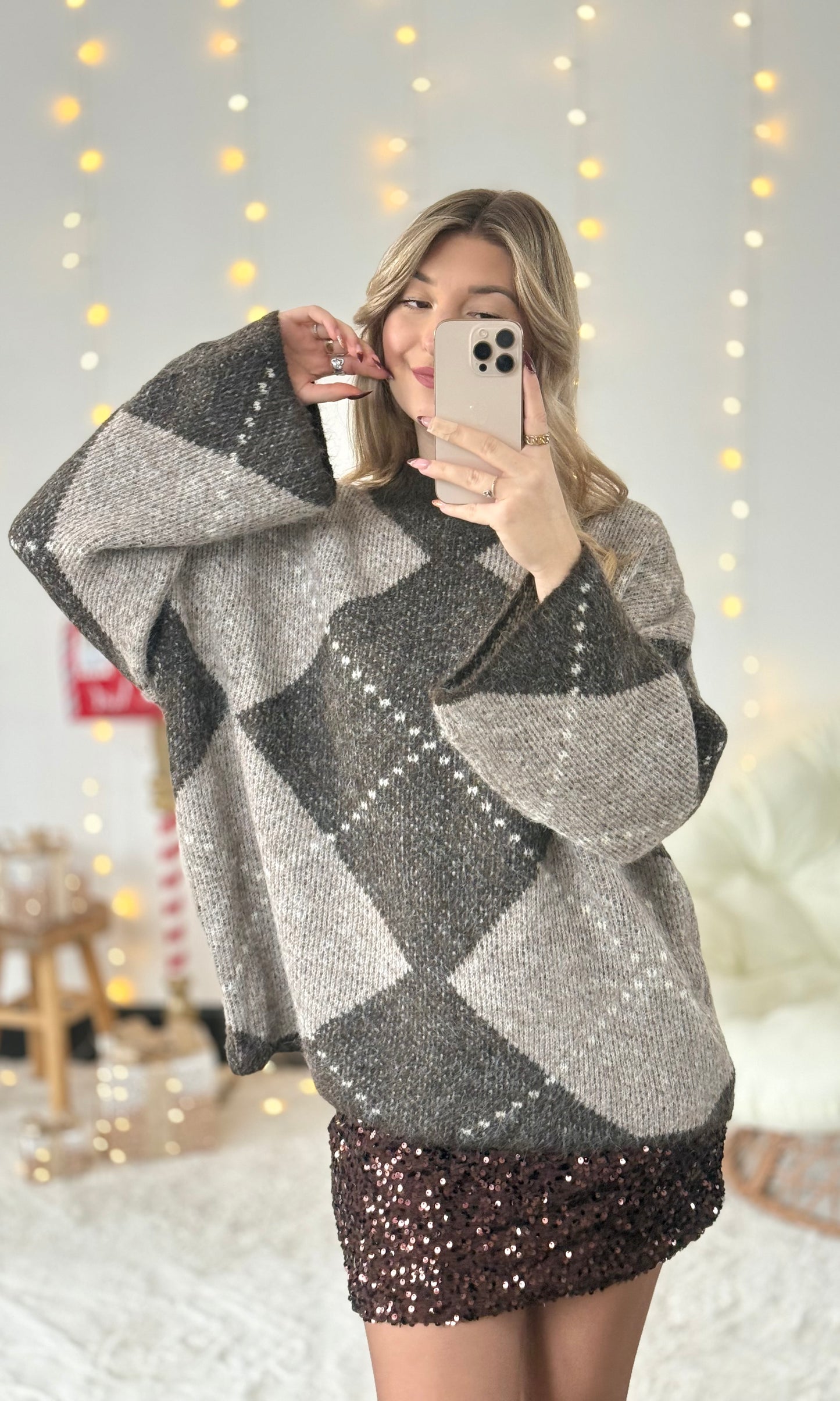 Gros pull jacquard CHEMINÉE