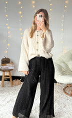 PRÉCOMMANDE Pantalon plissé brillant PERRIE (34-48) 🇮🇹 - expédition début novembre