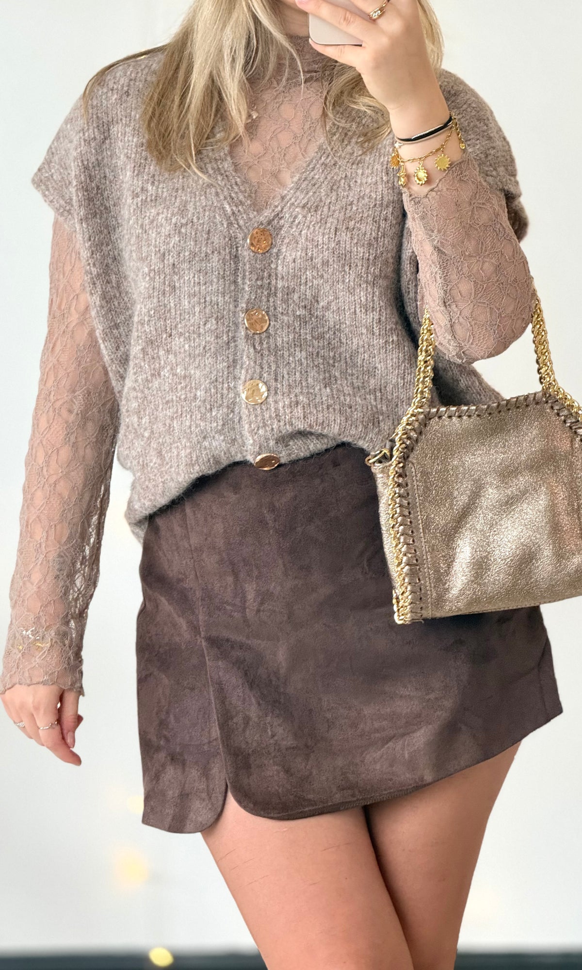 Jupe short en suédine LOLITA