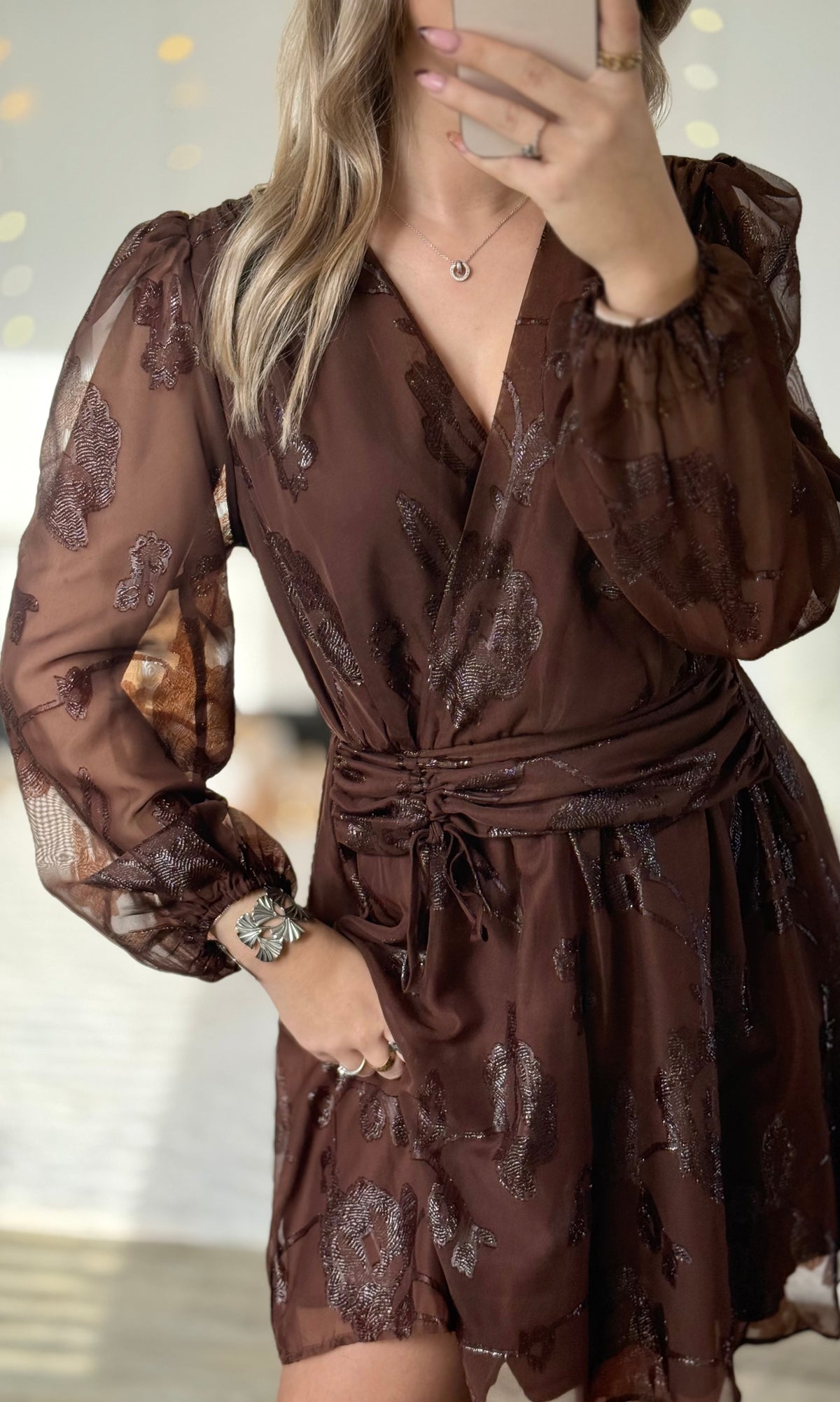 Robe marron brillante HOLIDAYS