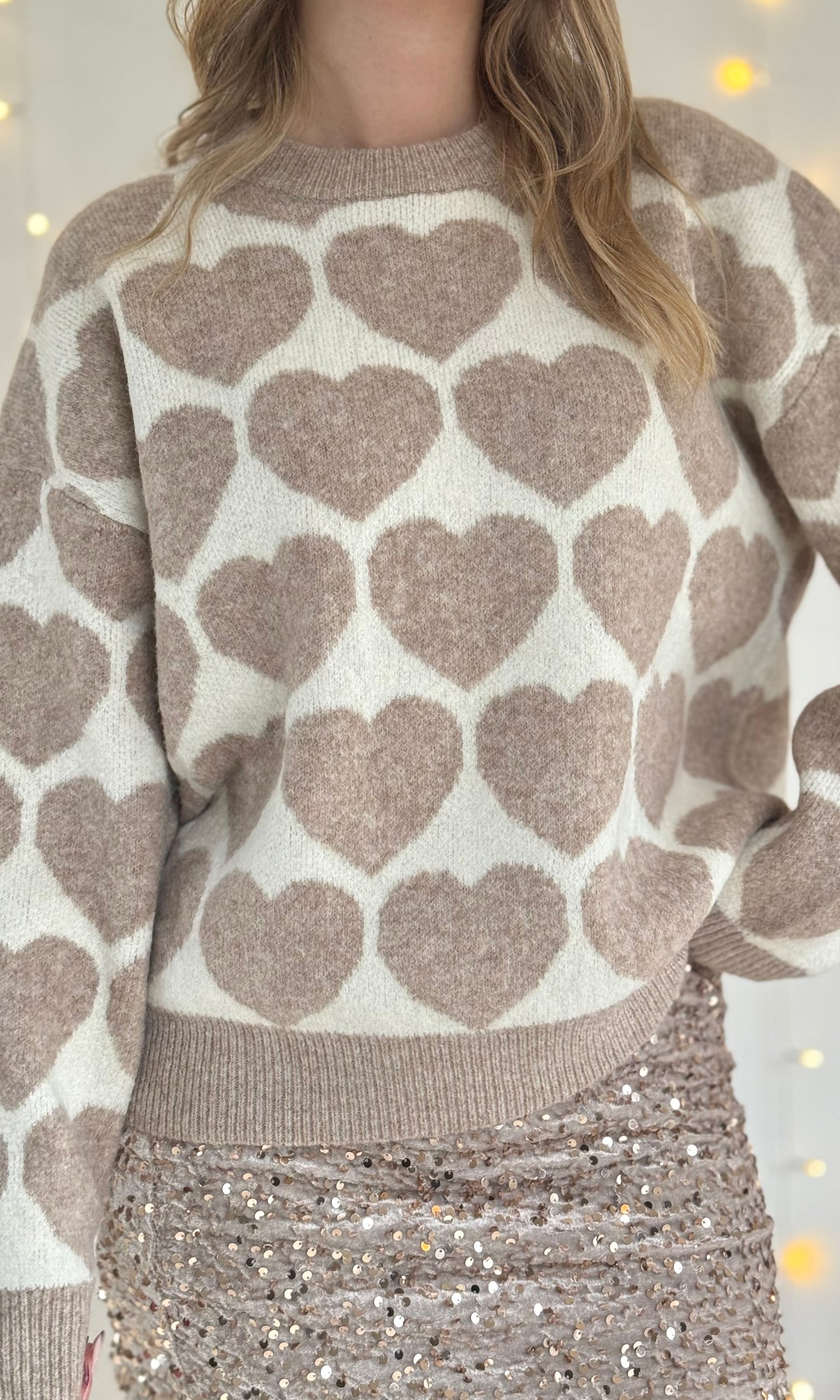 Pull à coeurs LOVER