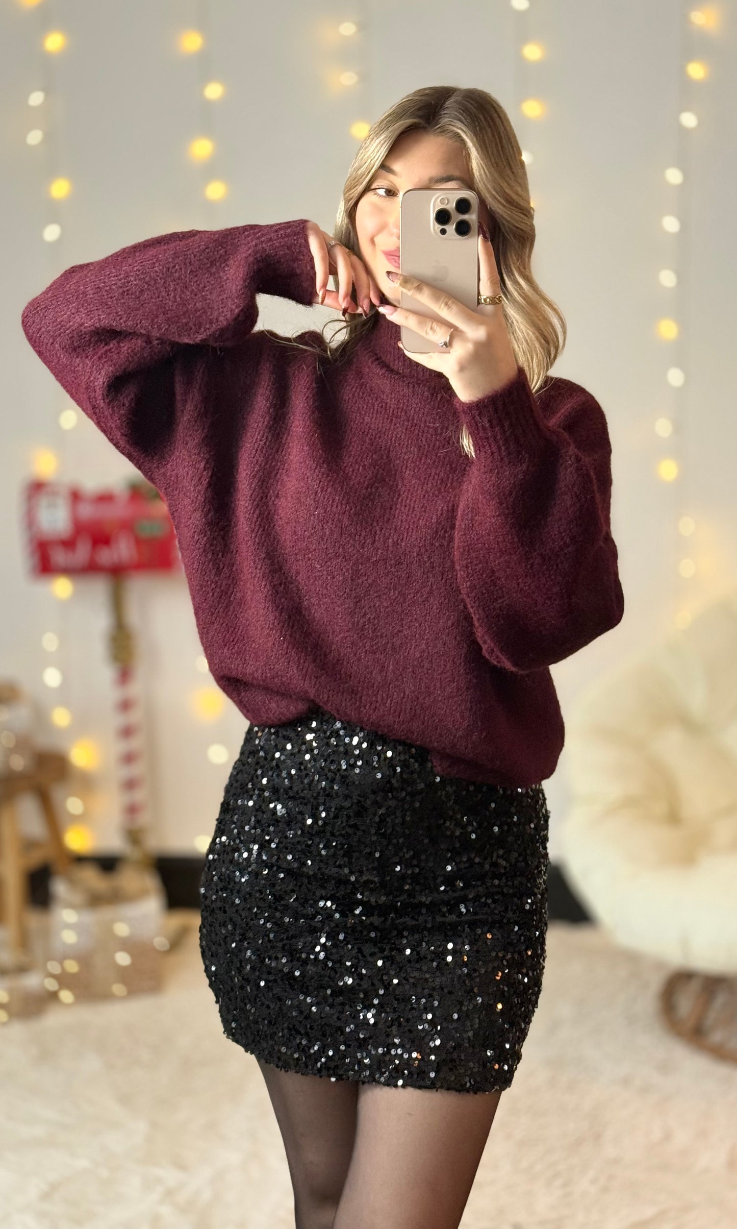 Jupe noire à sequins PUMPKIN