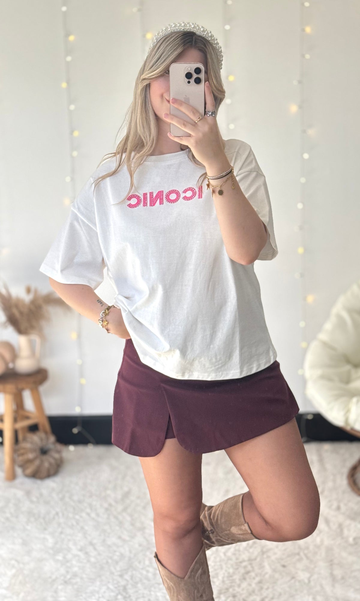 T-shirt à strass ICONIC