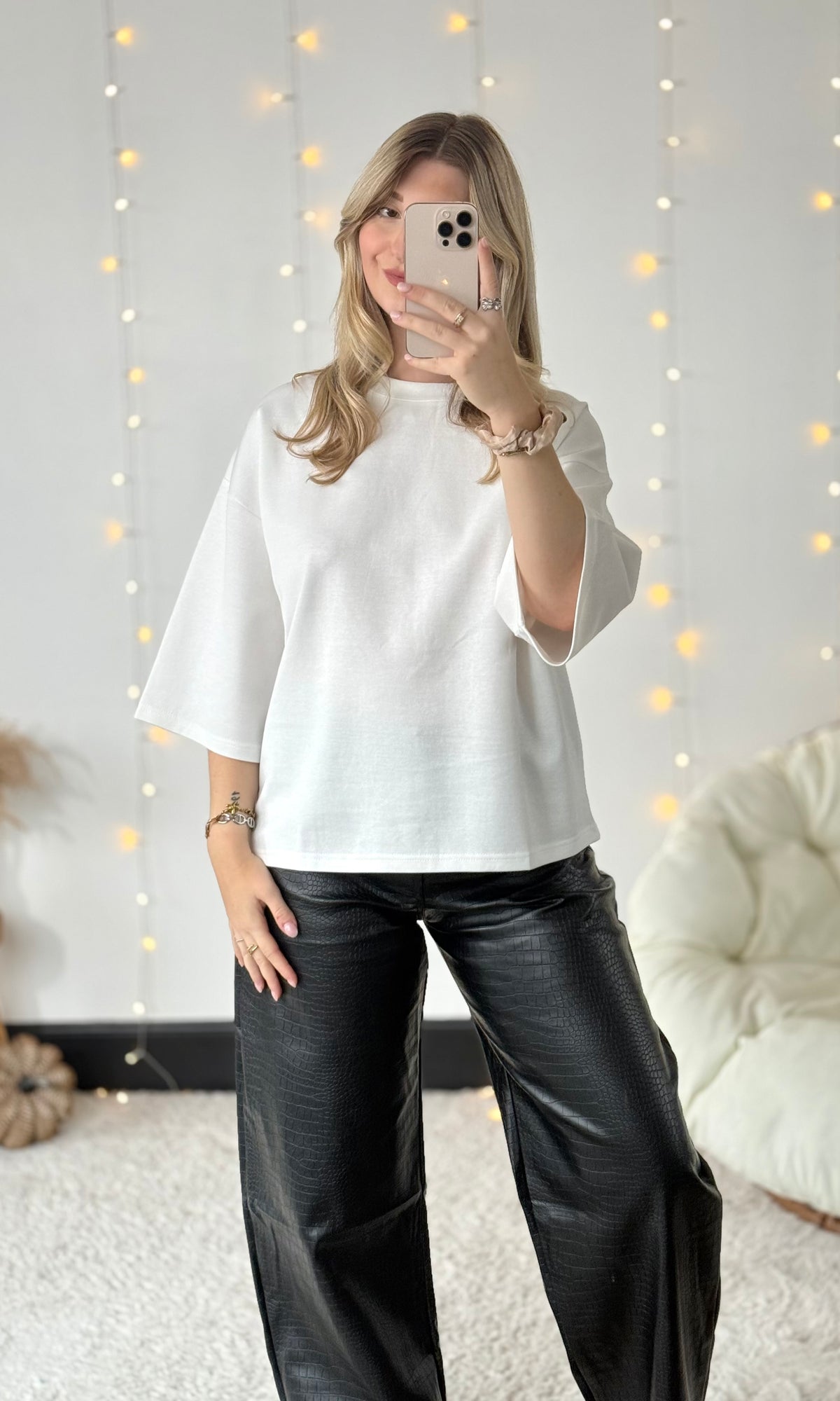 T-shirt à cœur en strass SHINE