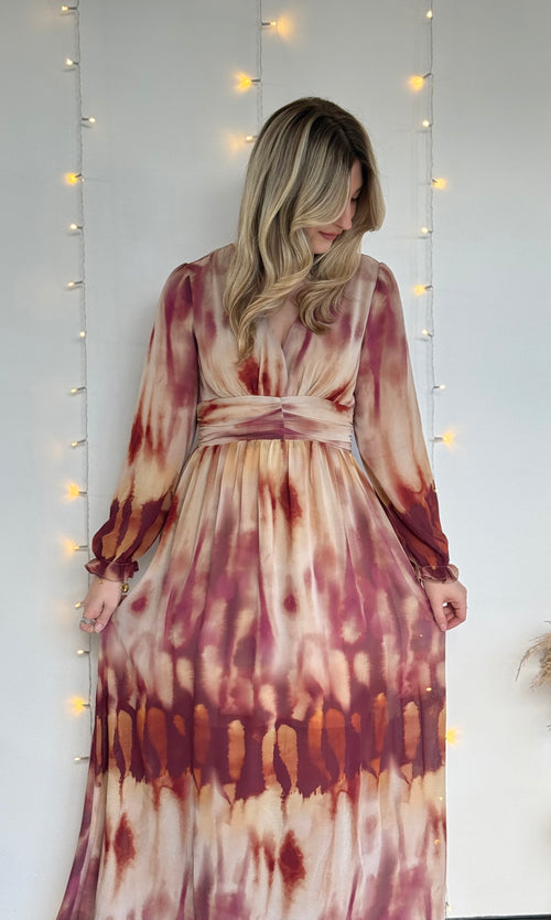 (CURVES) Robe longue dégradée AUTOMNE