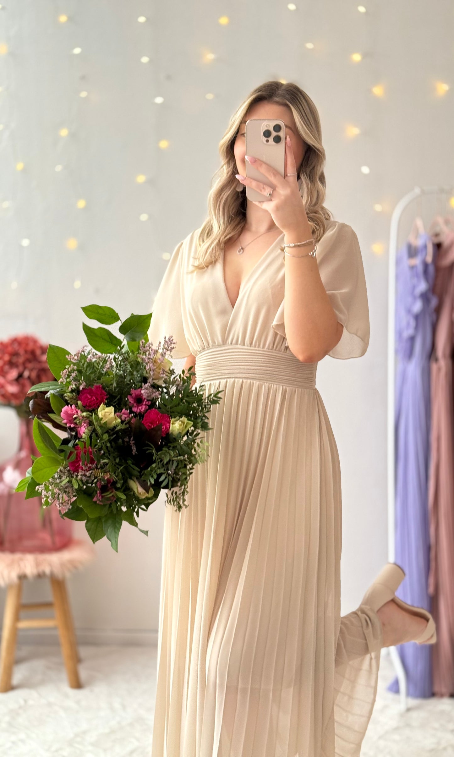 Robe longue LAIA beige 🇮🇹