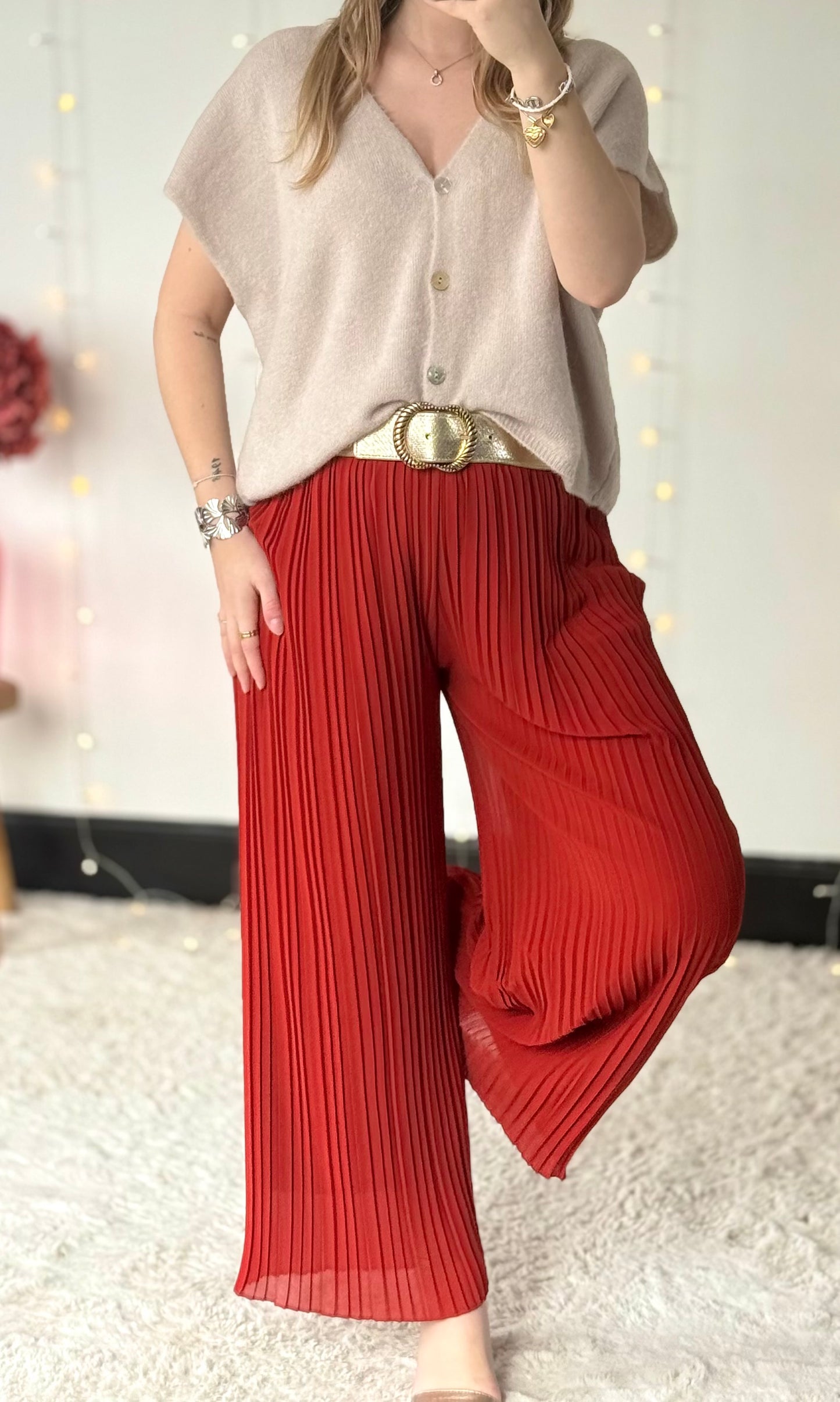 Pantalon plissé (36-50/52) MARIA 🇮🇹