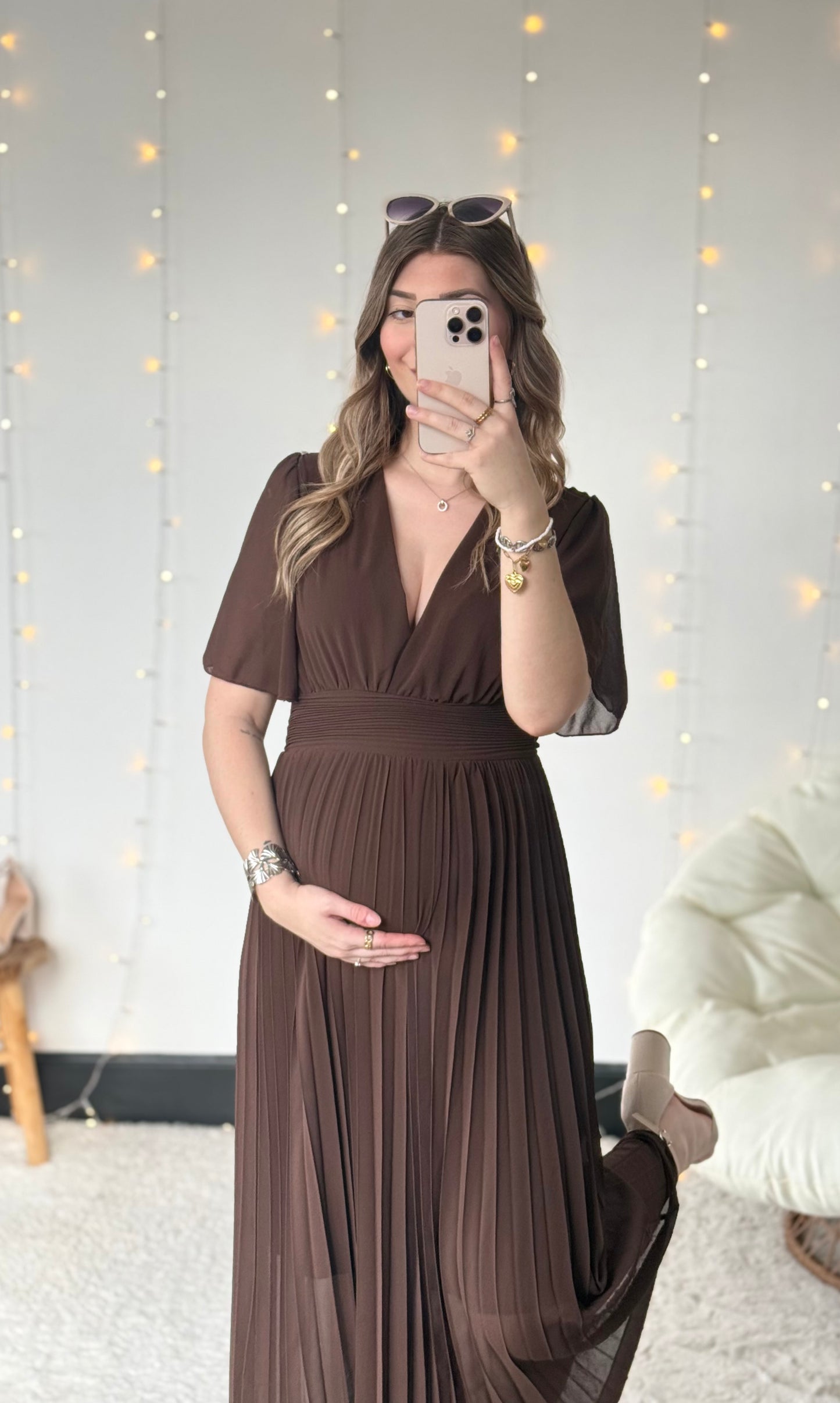 Robe longue LAIA chocolat   🇮🇹