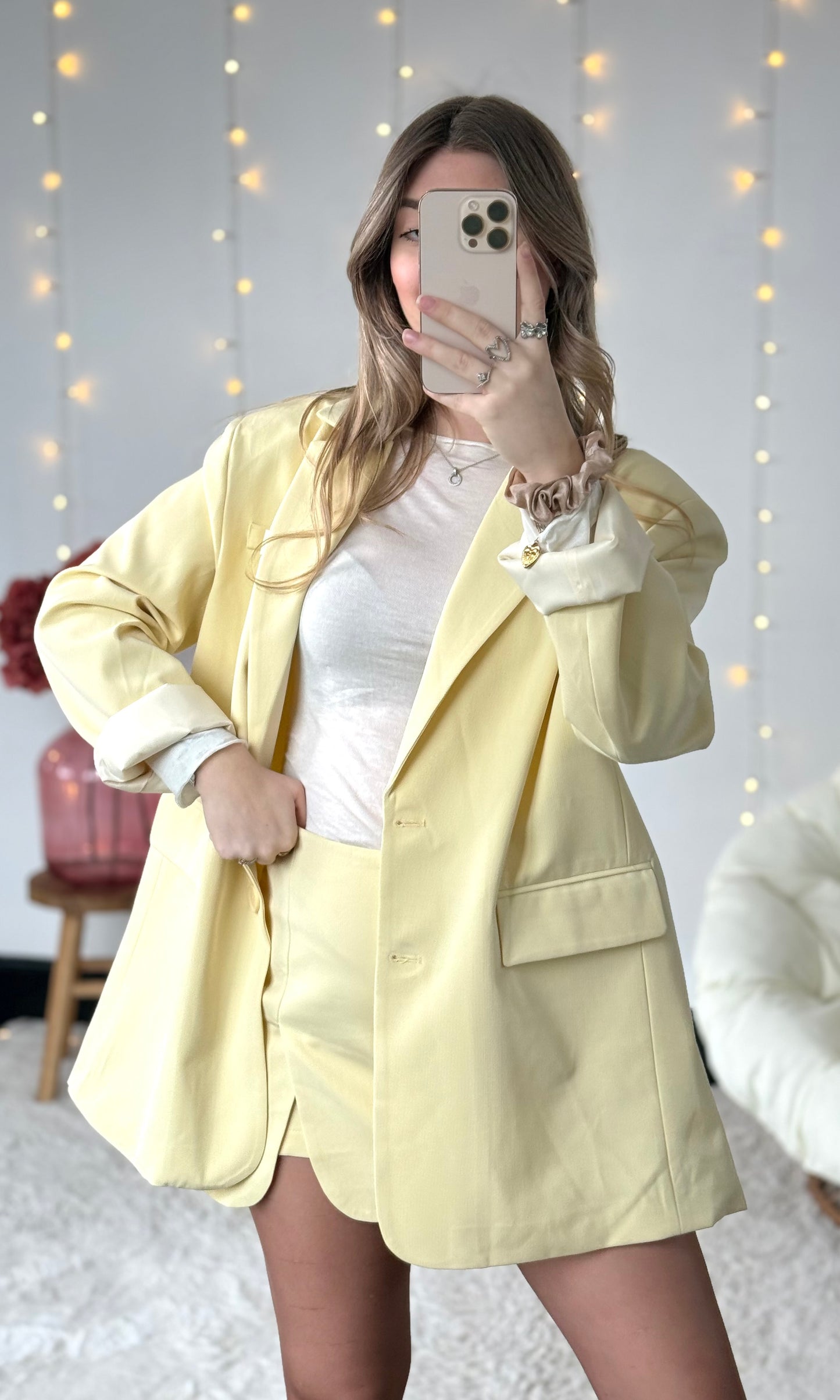 Blazer oversize jaune MACCHIATO
