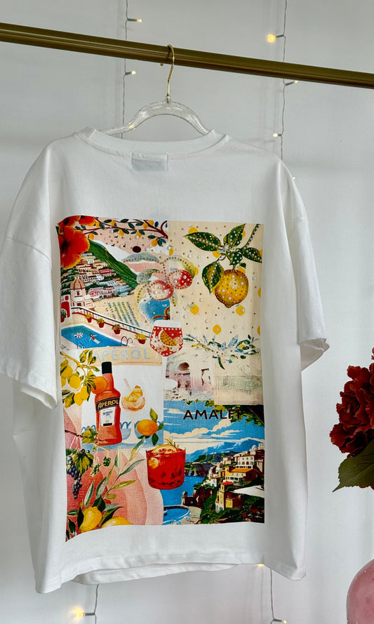 T-shirt en coton à strass CITRONS