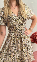 Robe courte léopard TIGER