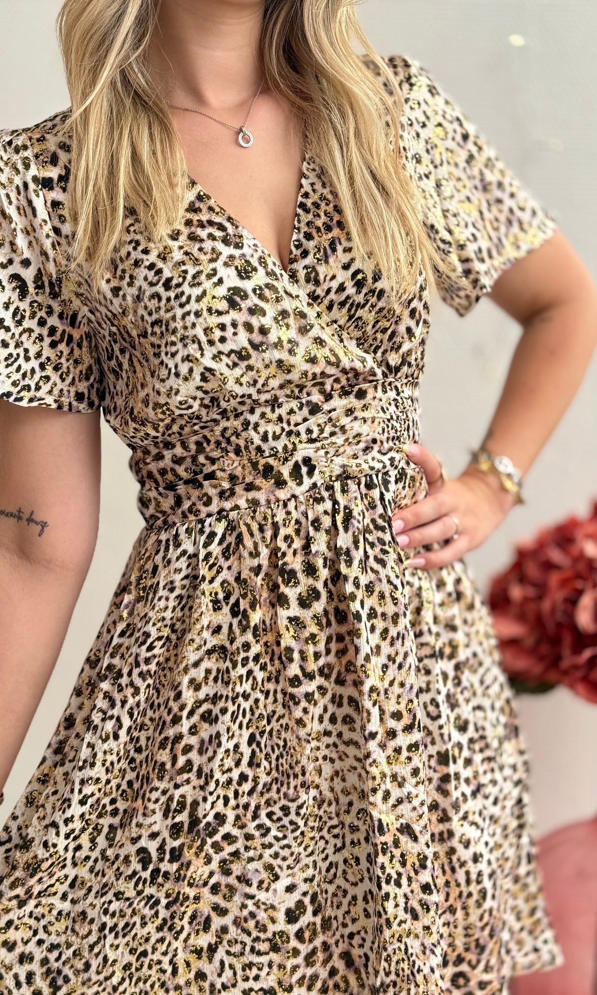 Robe courte léopard TIGER