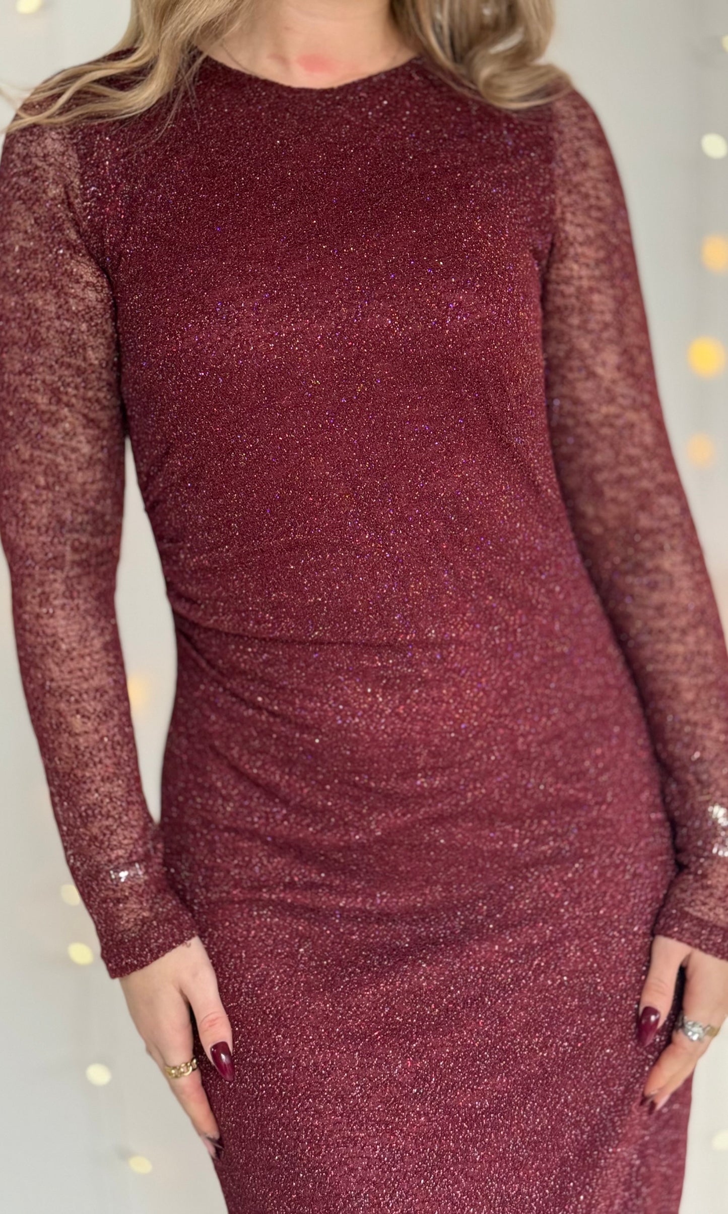 Robe longue pailletée WINE