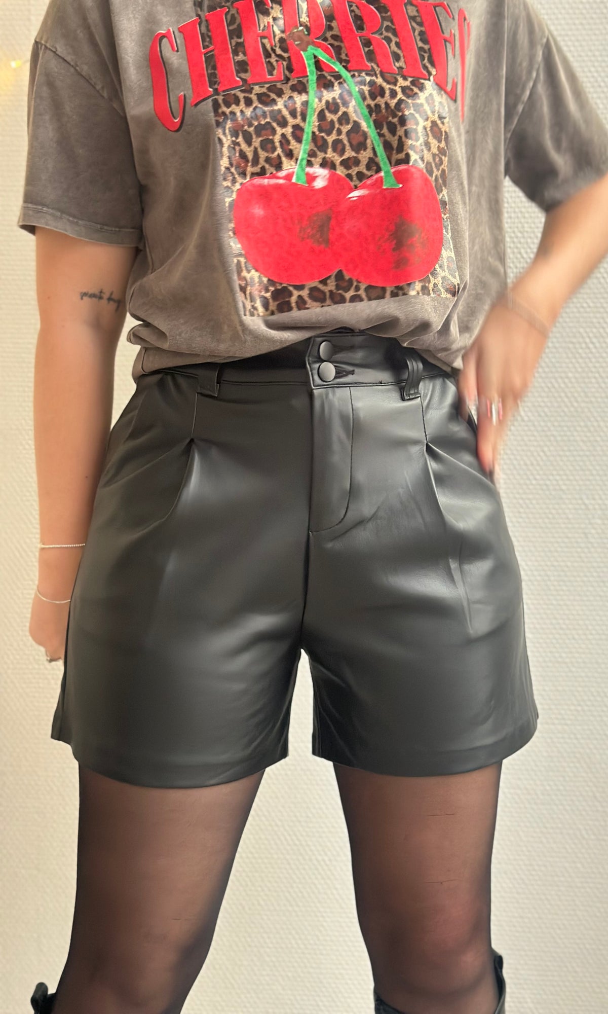 Short en similicuir LAURETTE