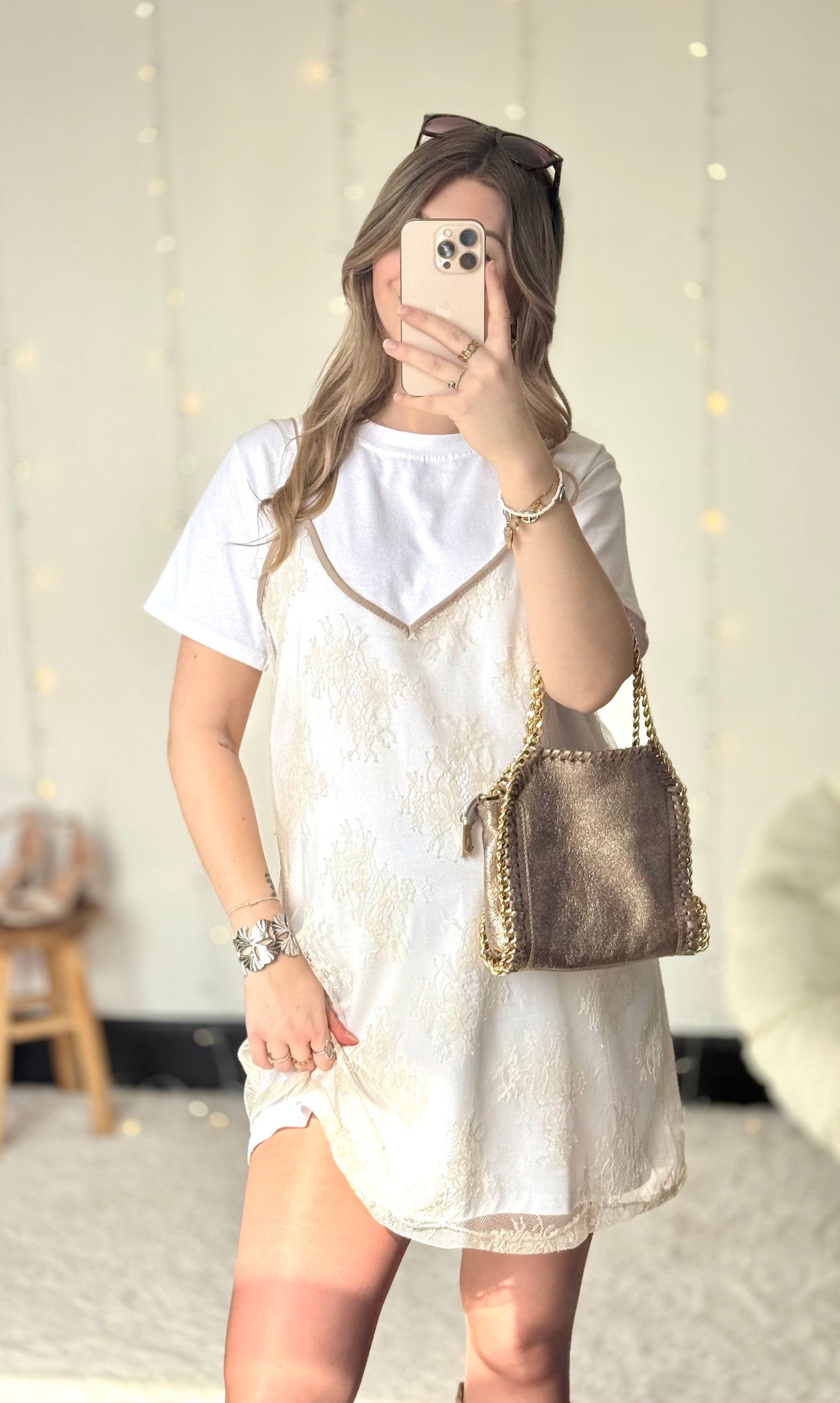 Robe t-shirt dentelle CALOR 🇮🇹