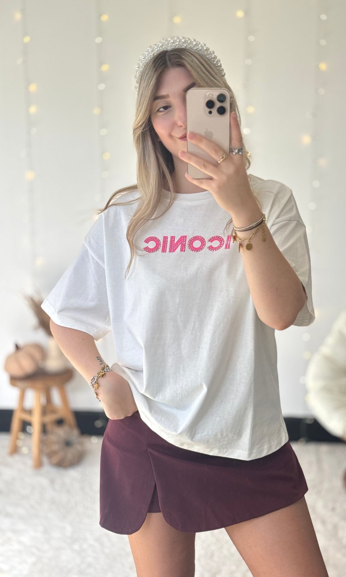 T-shirt à strass ICONIC