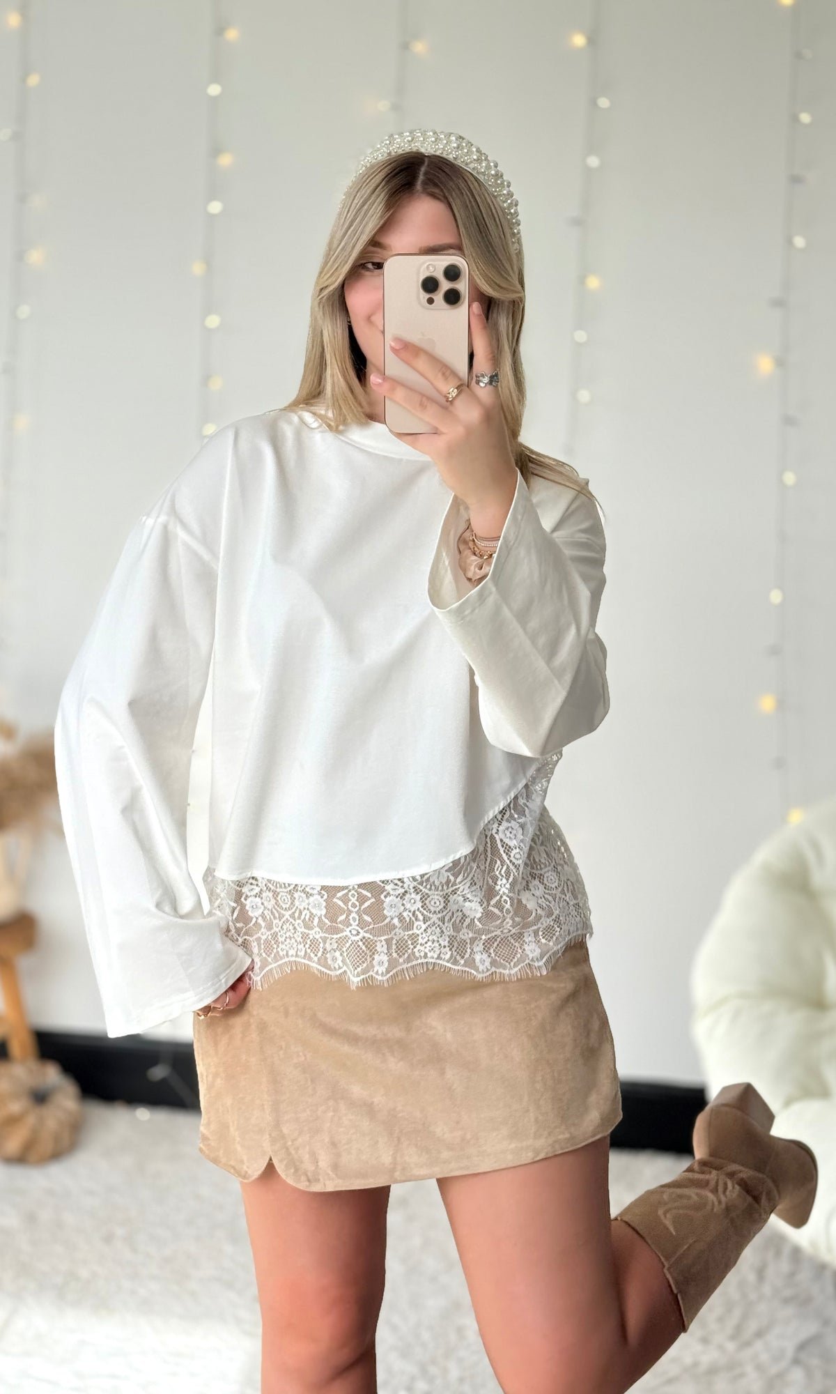Jupe short en suédine LOLITA