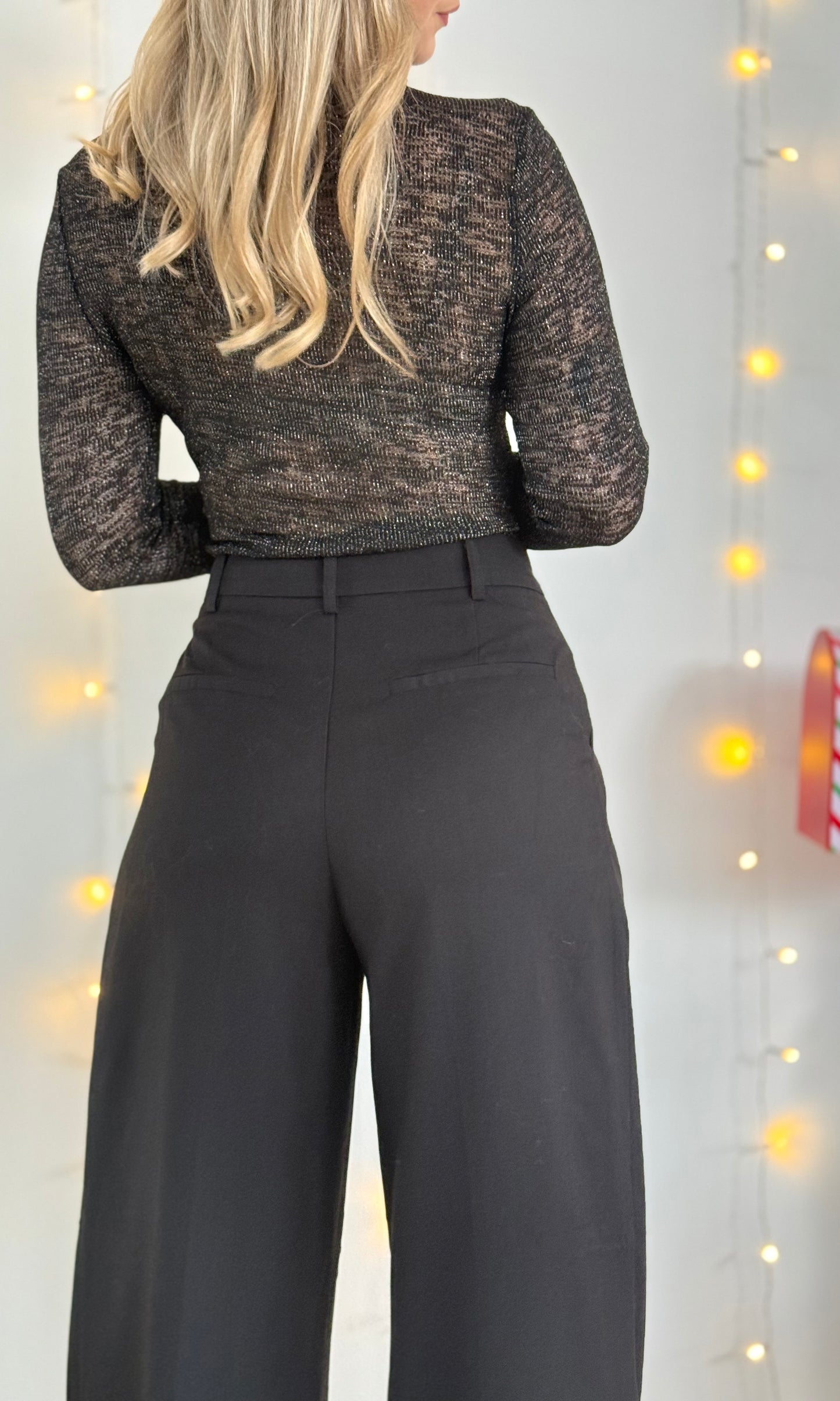 Pantalon noir coupe cintrée LEXI
