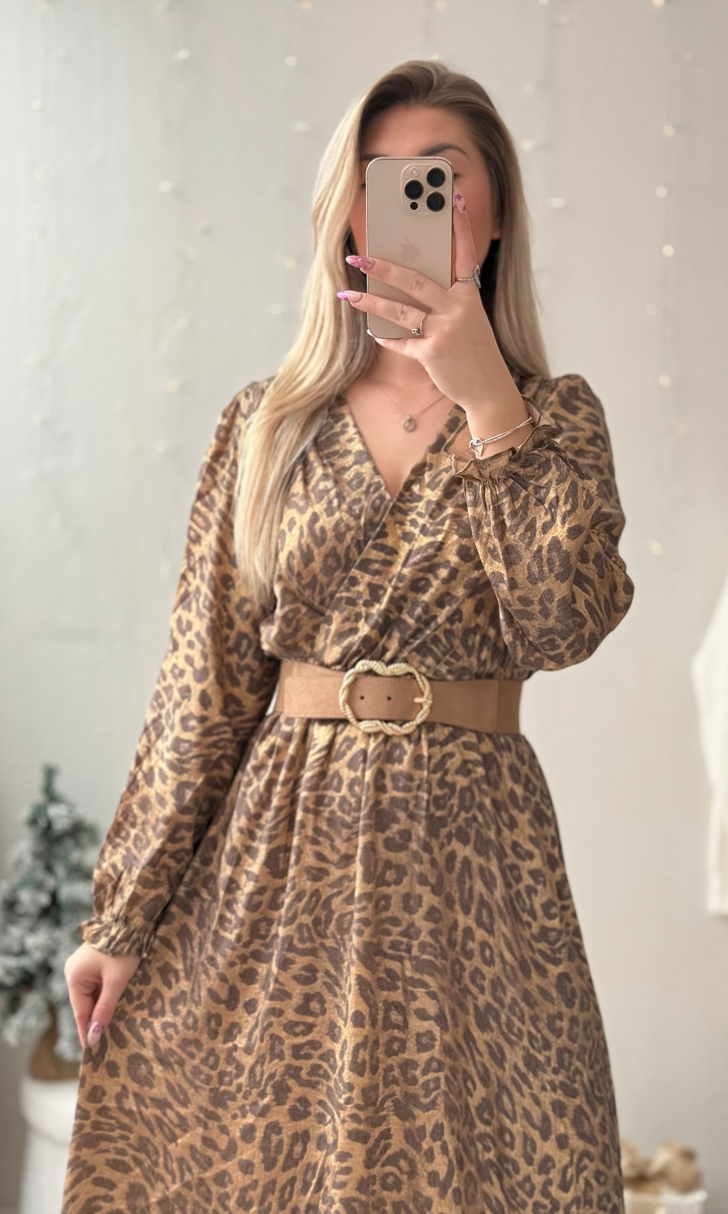 (CURVES) Robe léopard irisée SHAY