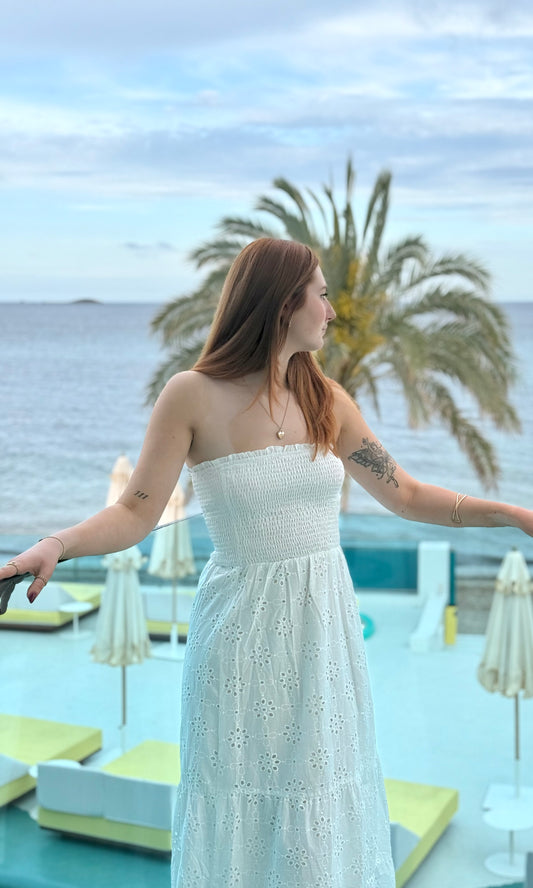 Robe blanche broderie DORADO