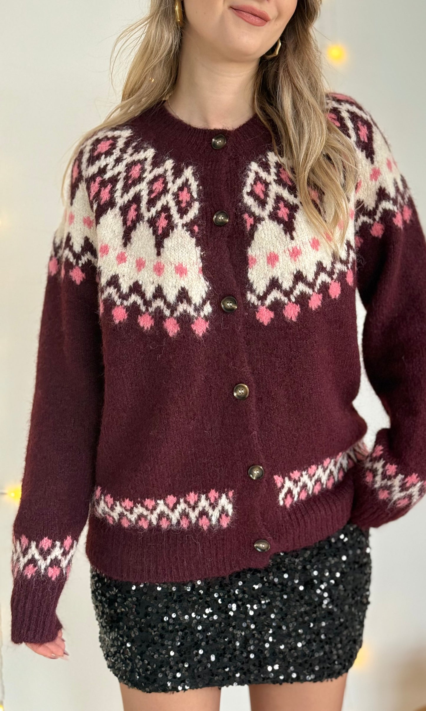 Pull de Noël BURGUNDY