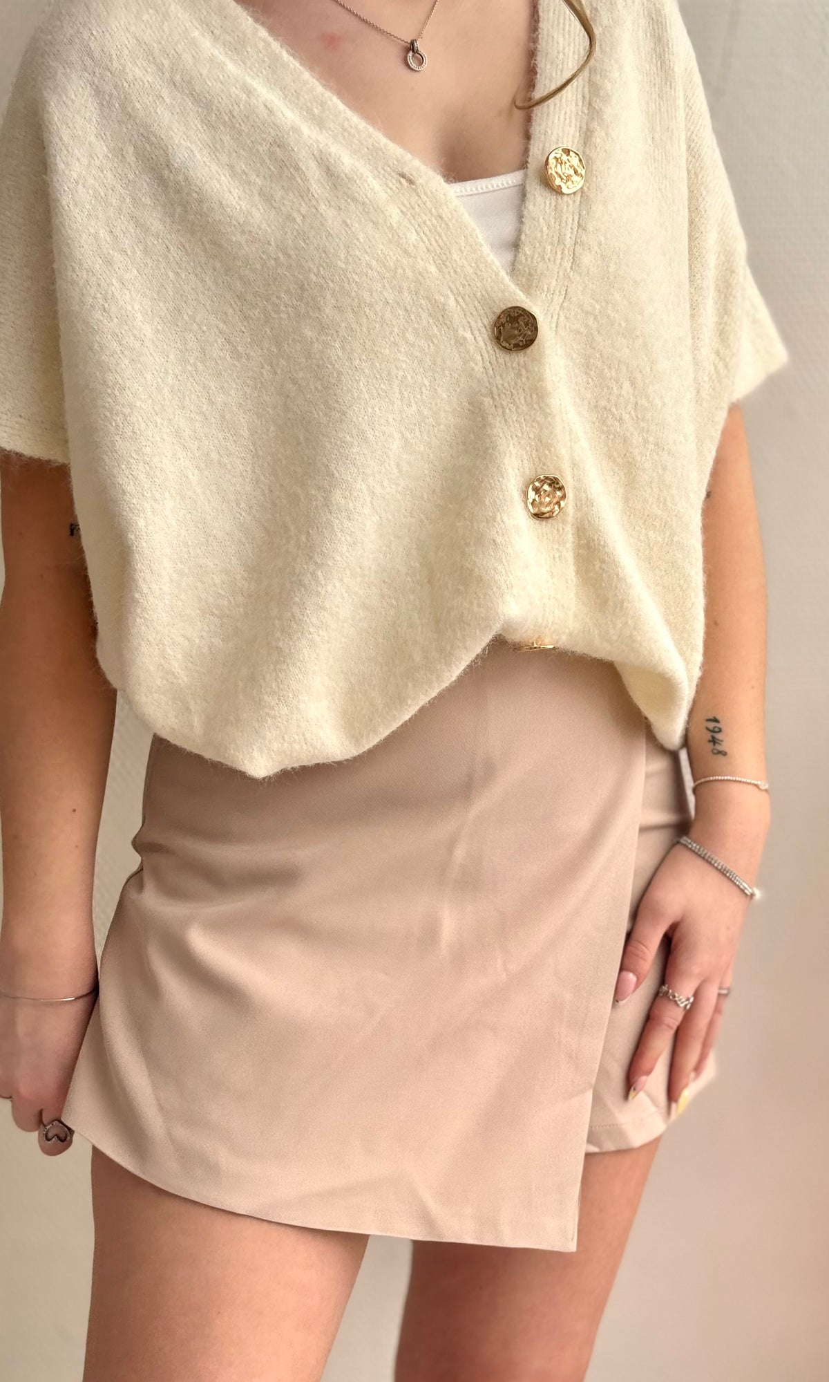 Jupe short beige MINO