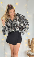Jupe short noire ALEX