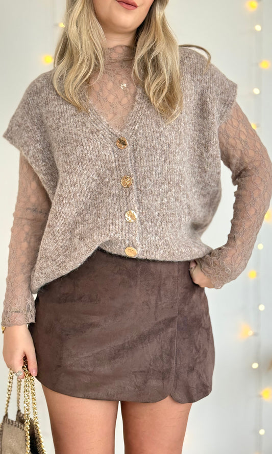 Jupe short en suédine LOLITA