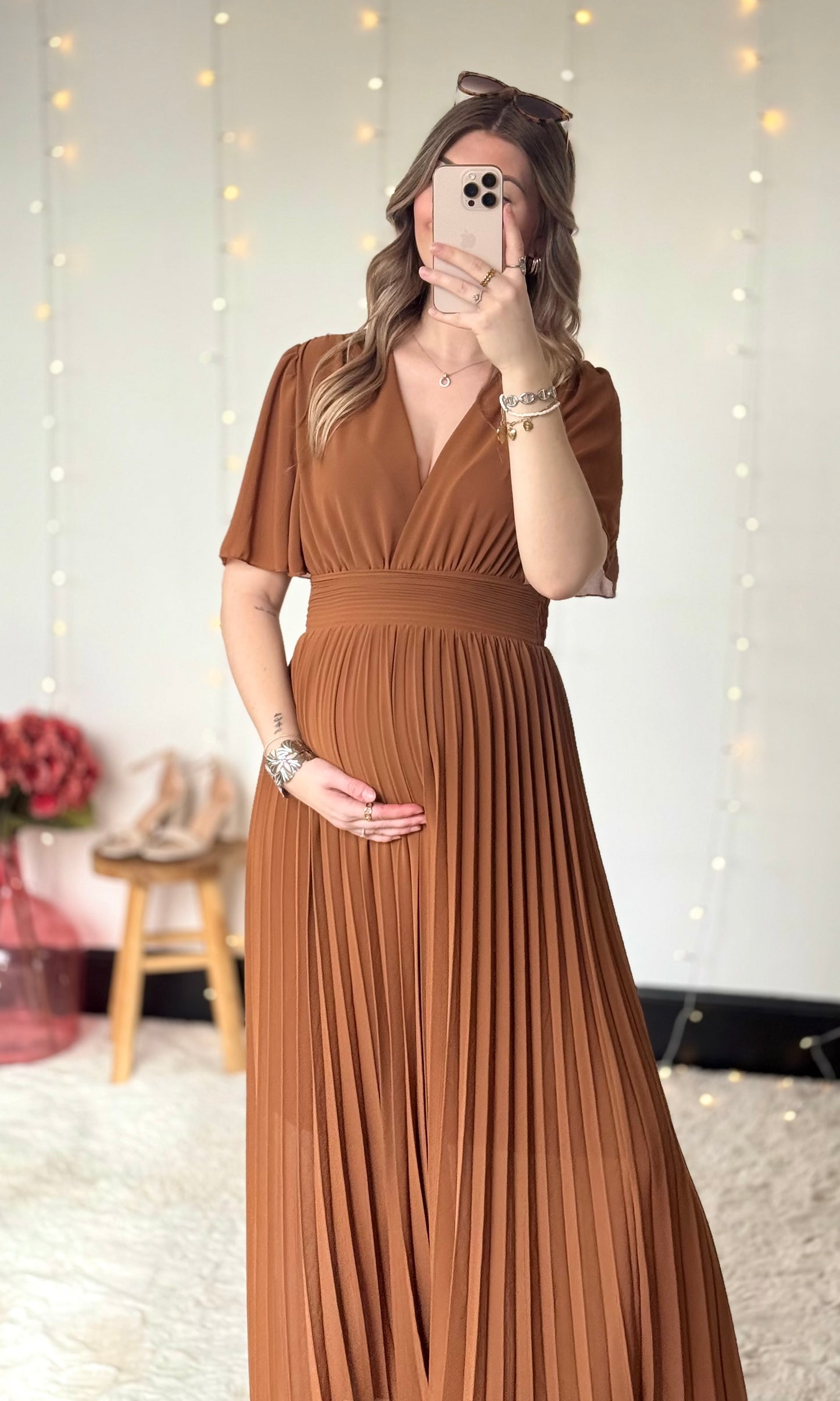 Robe longue LAIA camel   🇮🇹
