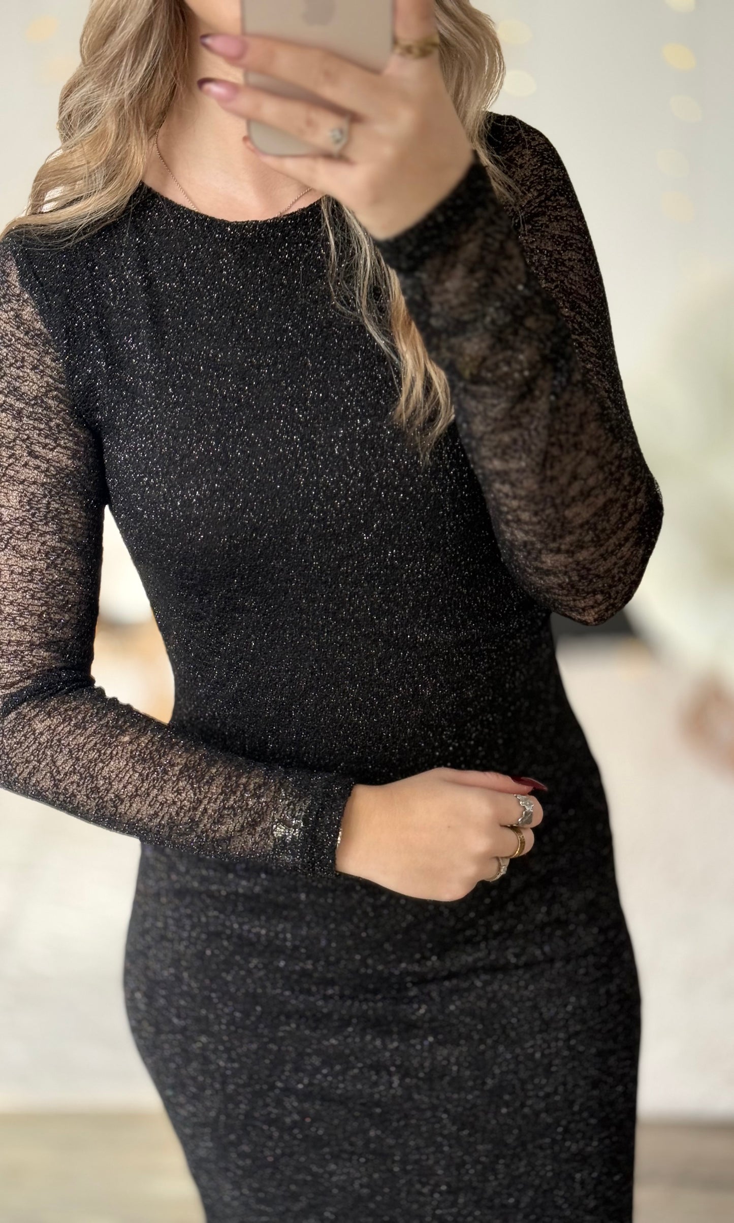 Robe longue pailletée WINE