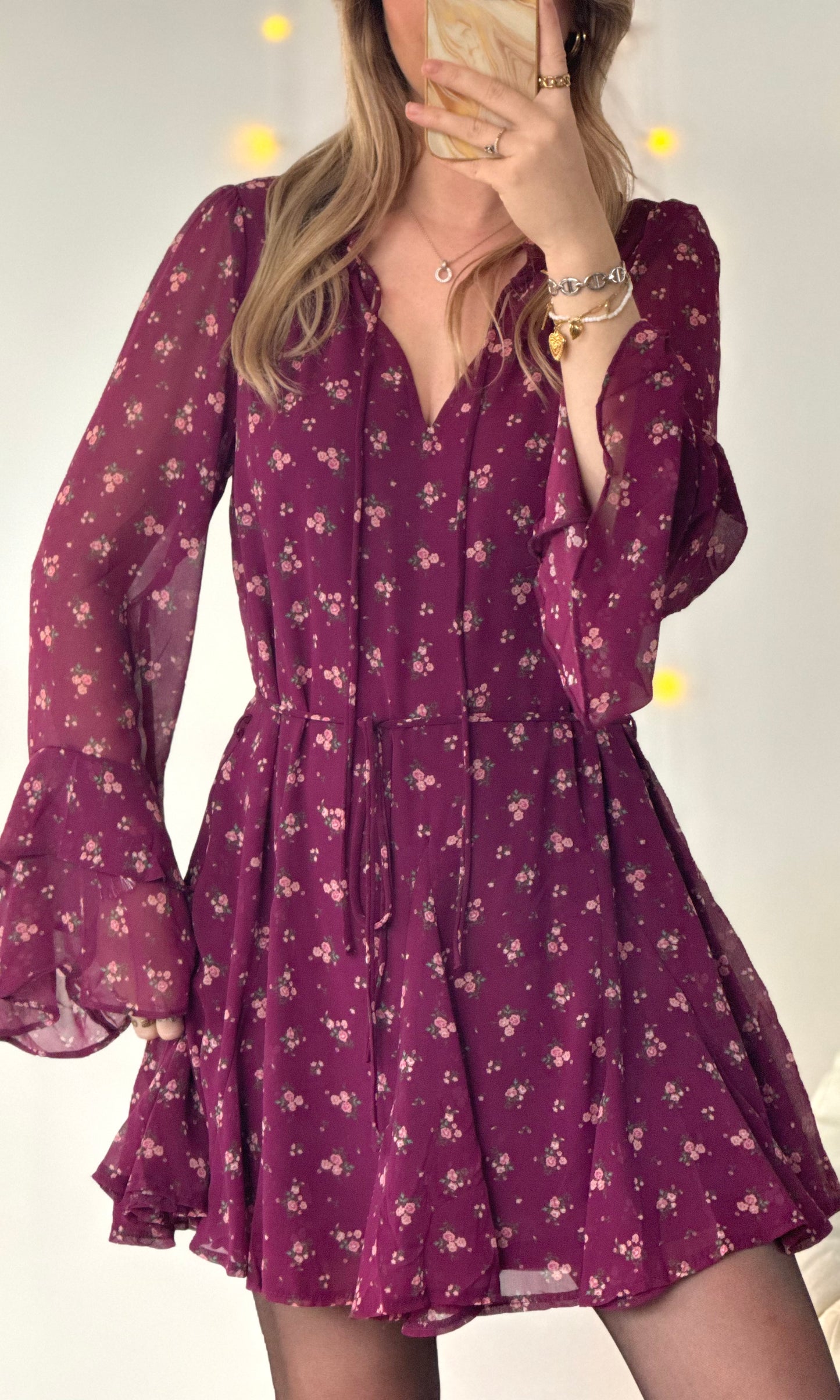 Robe fleurie rose SPRING