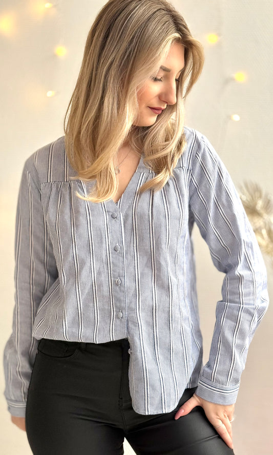 Blouse bleue rayée ARIZONA