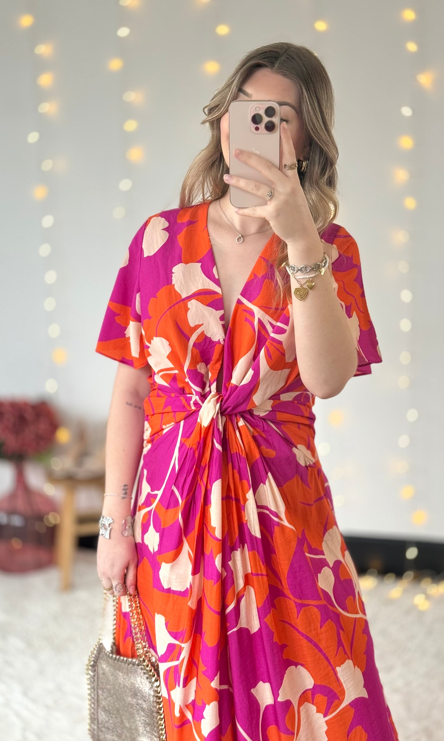 Robe colorée nouée ERICA