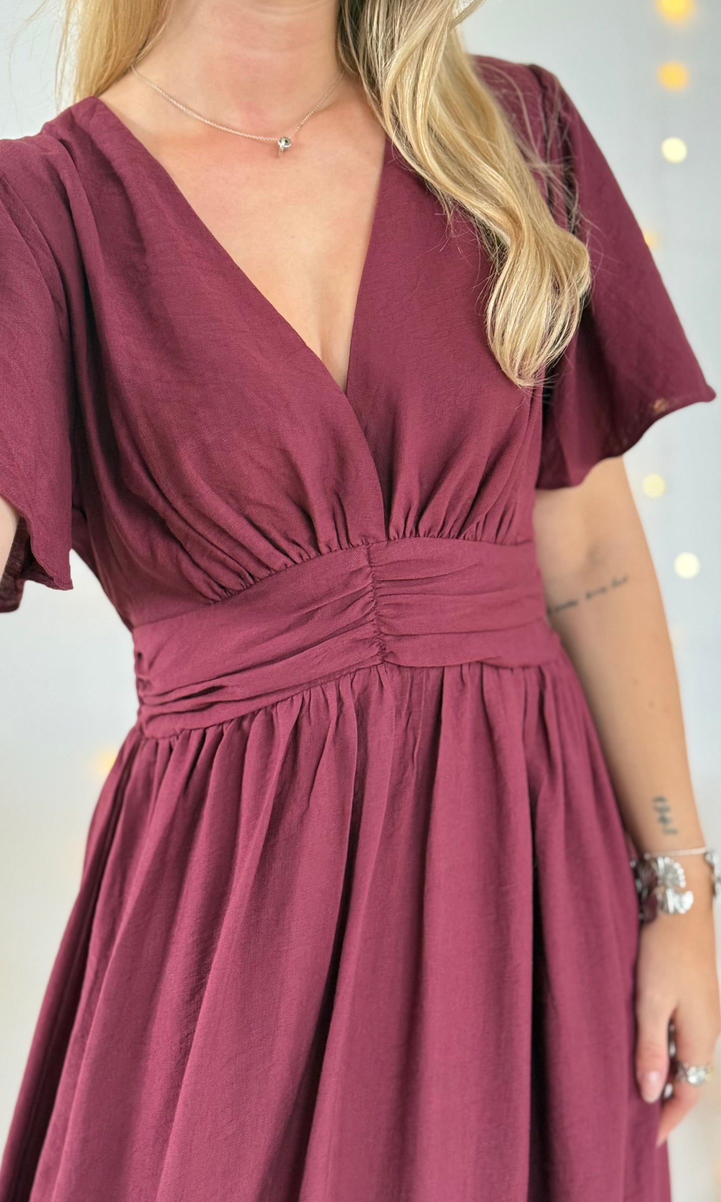 Robe longue bordeaux CECE