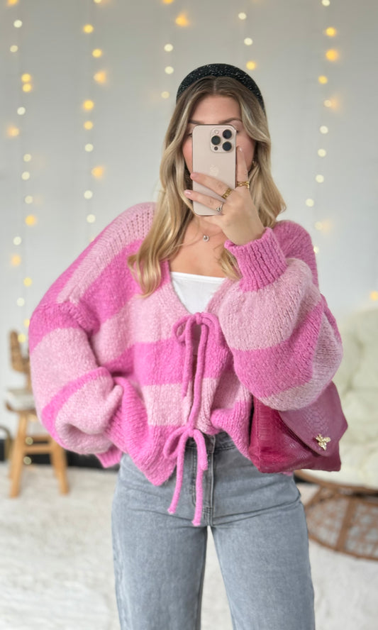 Marinière rose à noeuds MAYA