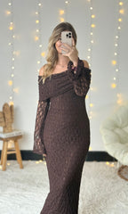 Robe en dentelle CAPUCCINO