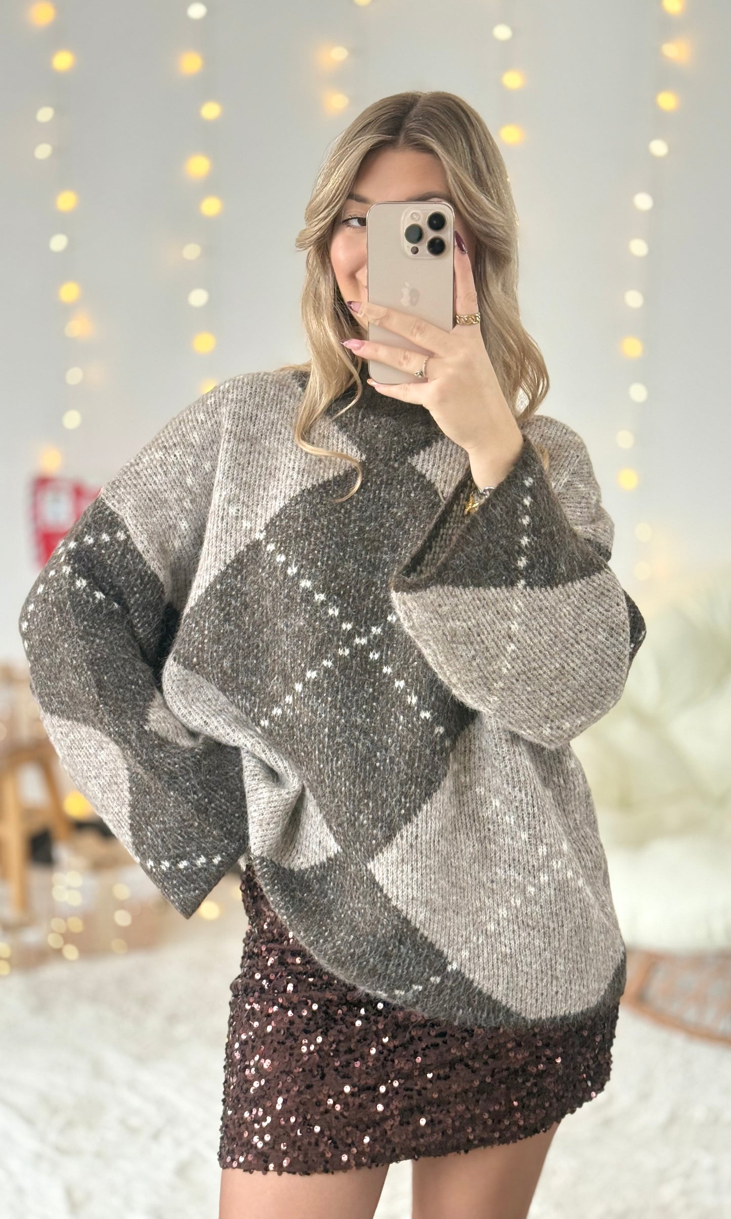 Gros pull jacquard CHEMINÉE