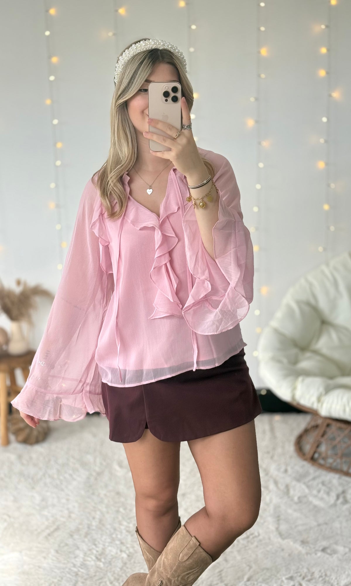 Blouse fluide à volants PARIS