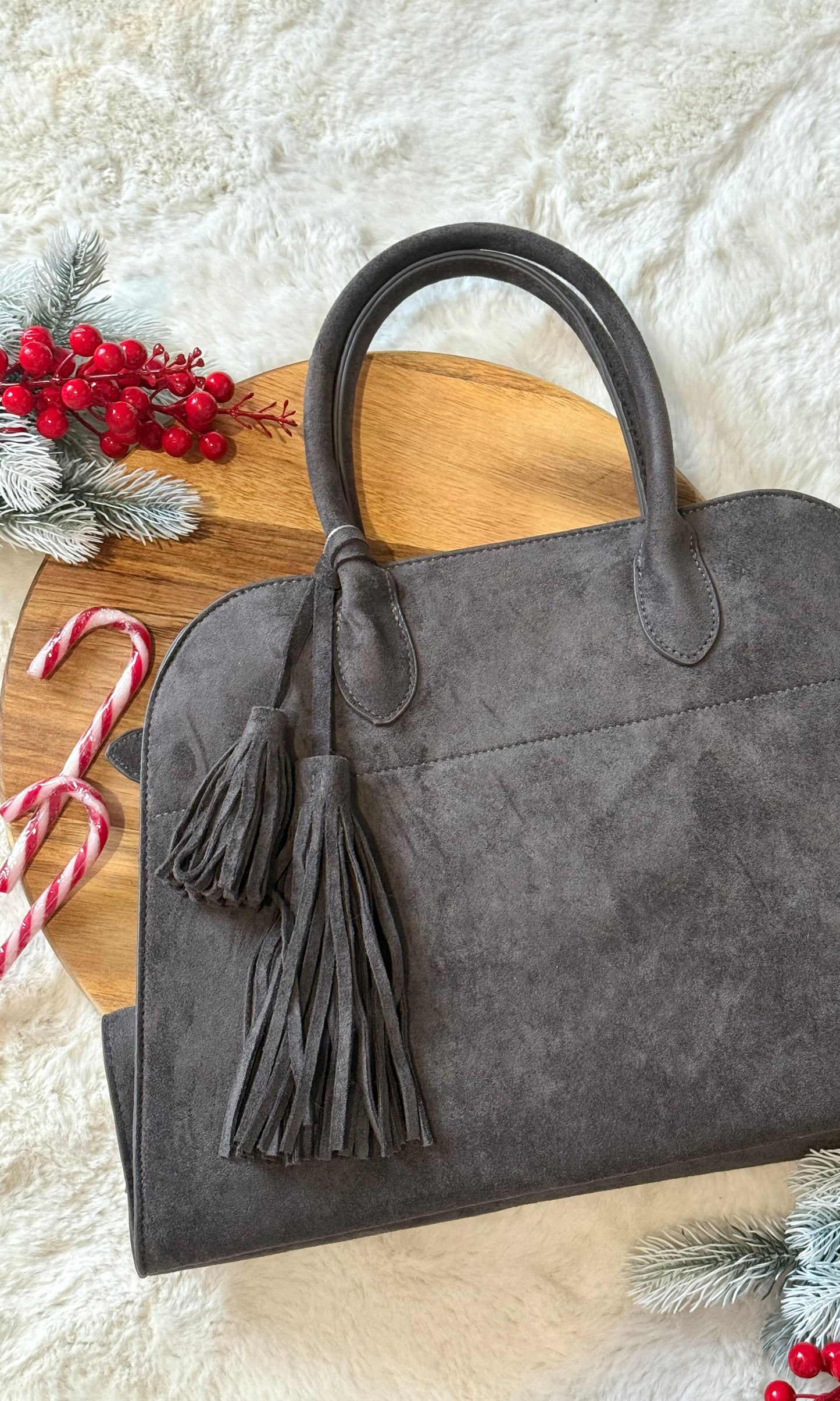 Sac en cuir gris MADDY 🇮🇹