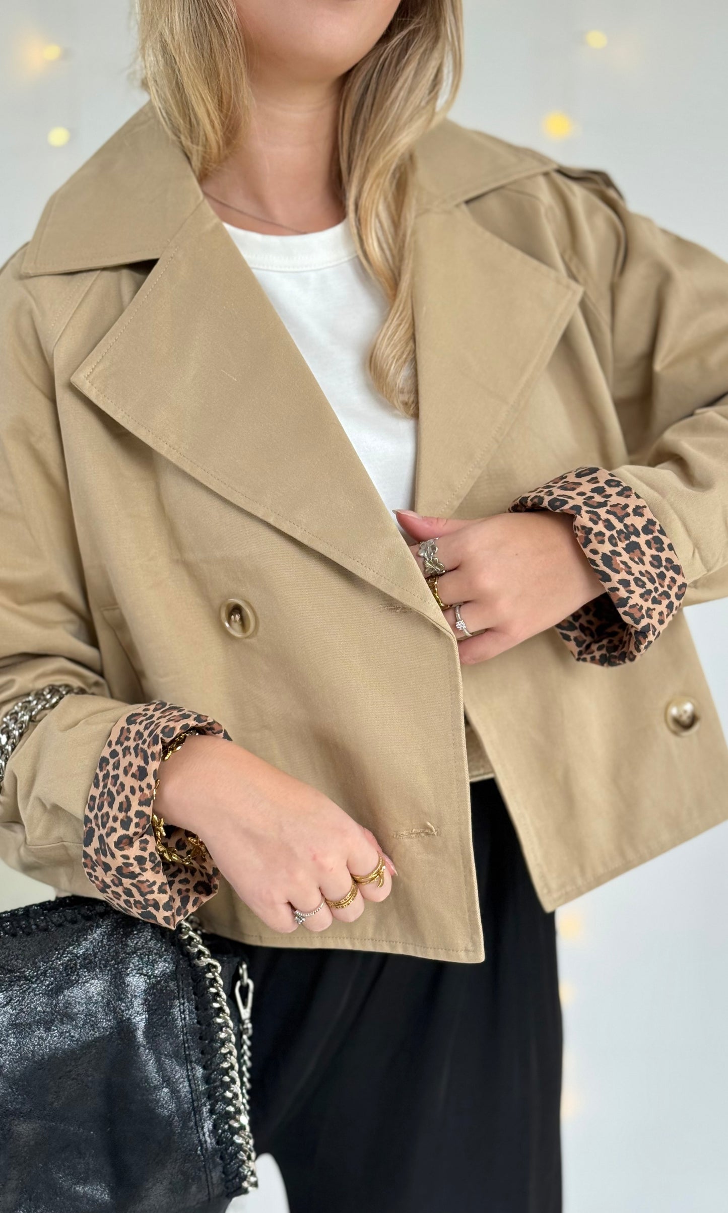 Trench beige / léopard HANNA